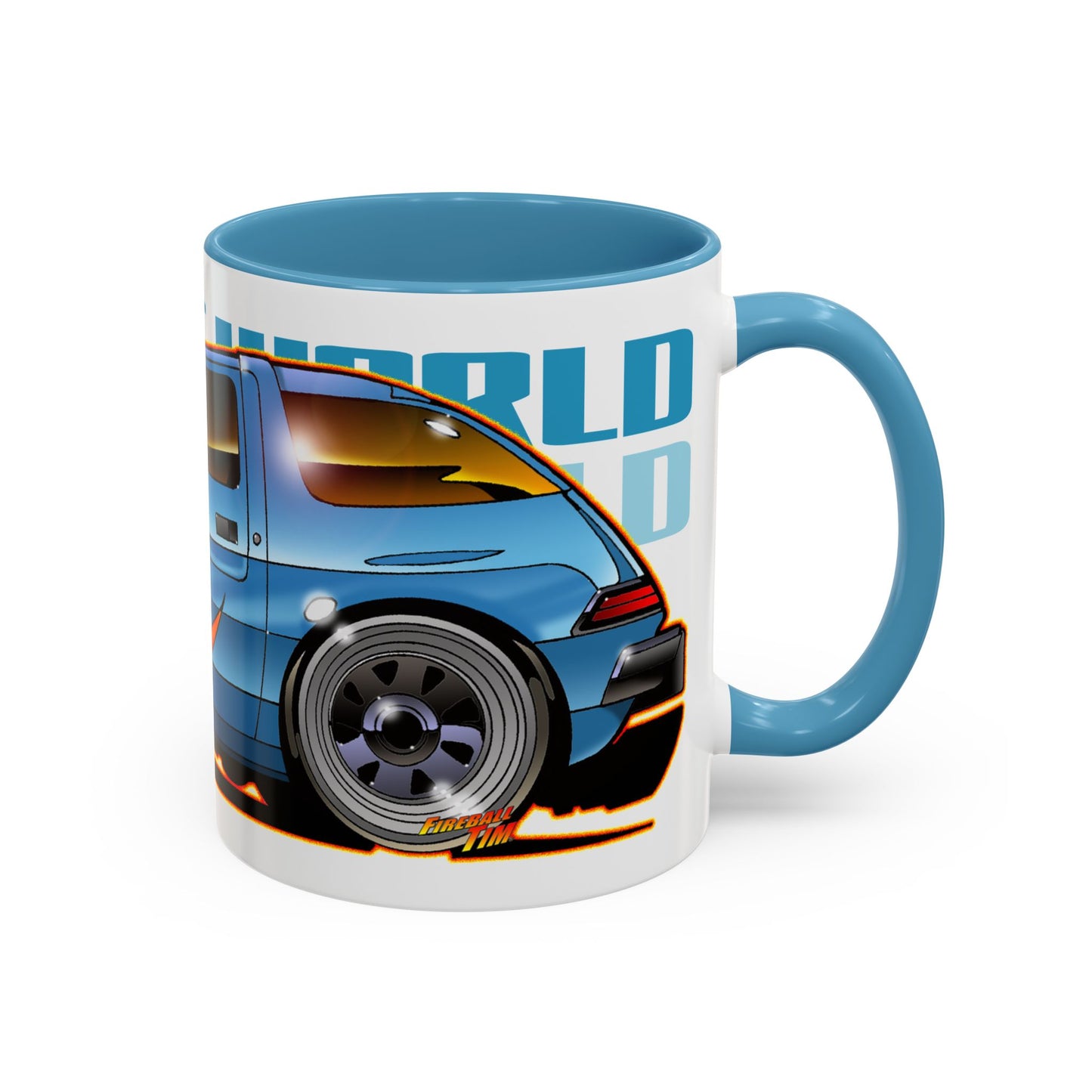 WAYNE'S WORLD AMC PACER Movie Car Fireball Art Coffee Mug - 2 Sizes