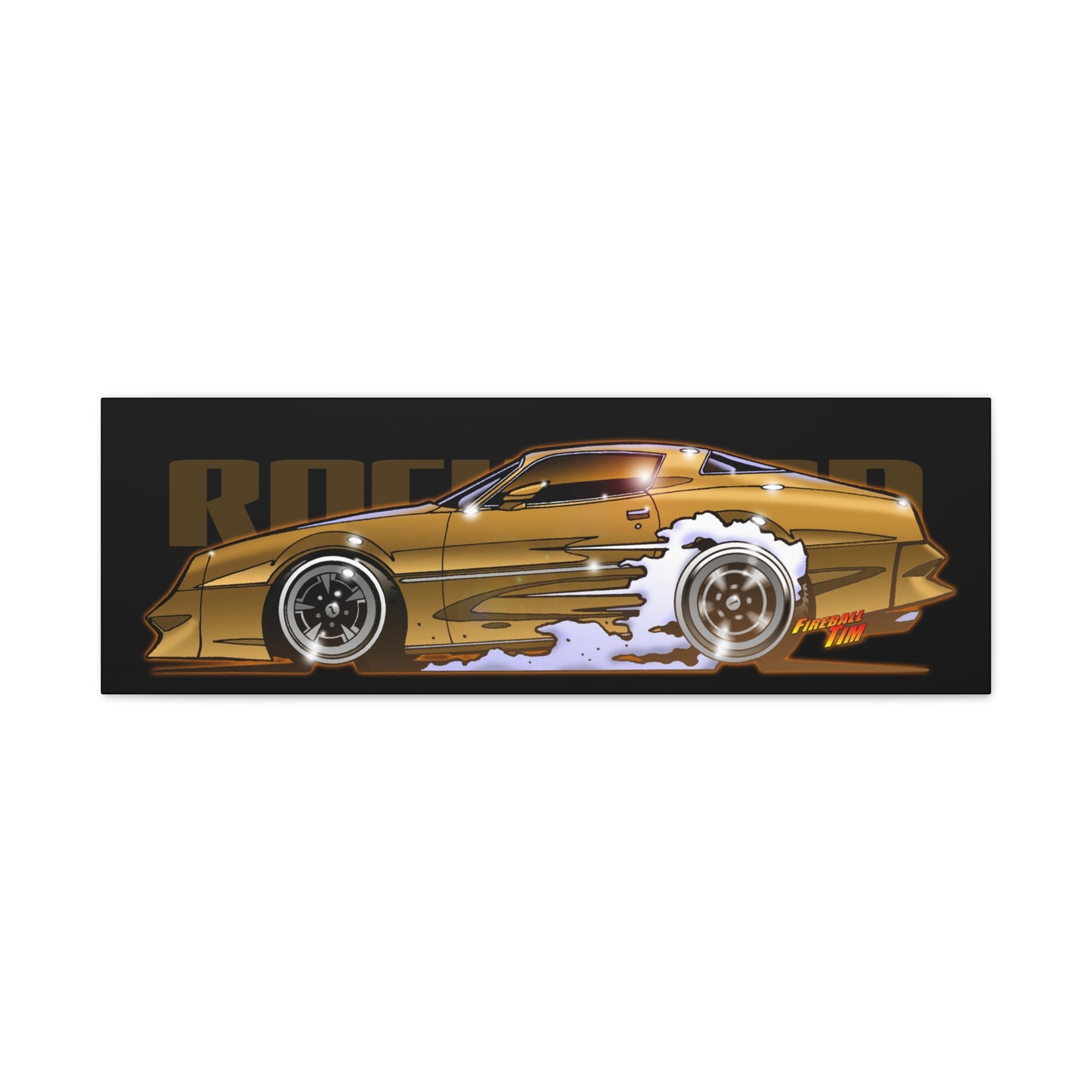 ROCKFORD FILES Pontiac Firebird Fireball Art Canvas Wall Print