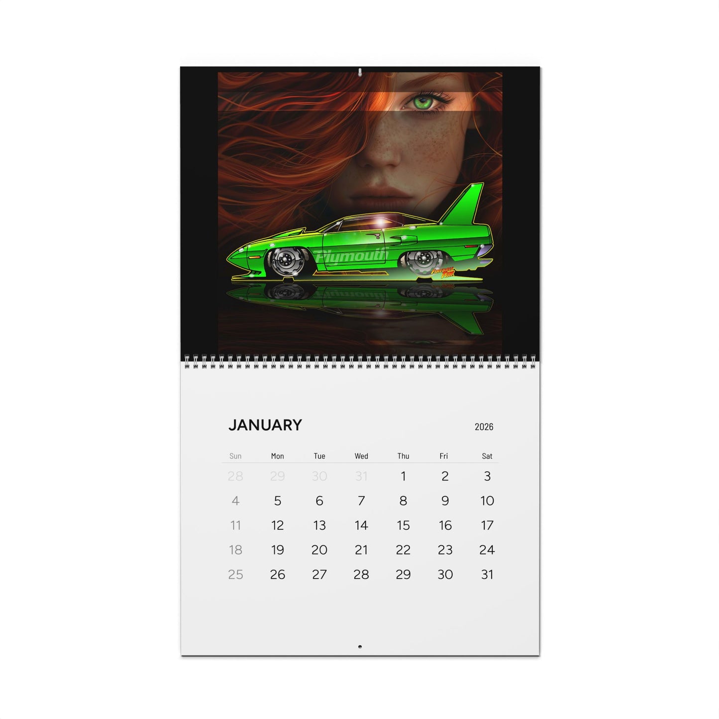FIREBALL TIM GARAGE 2026 Muscle Car Calendar - 2 Sizes