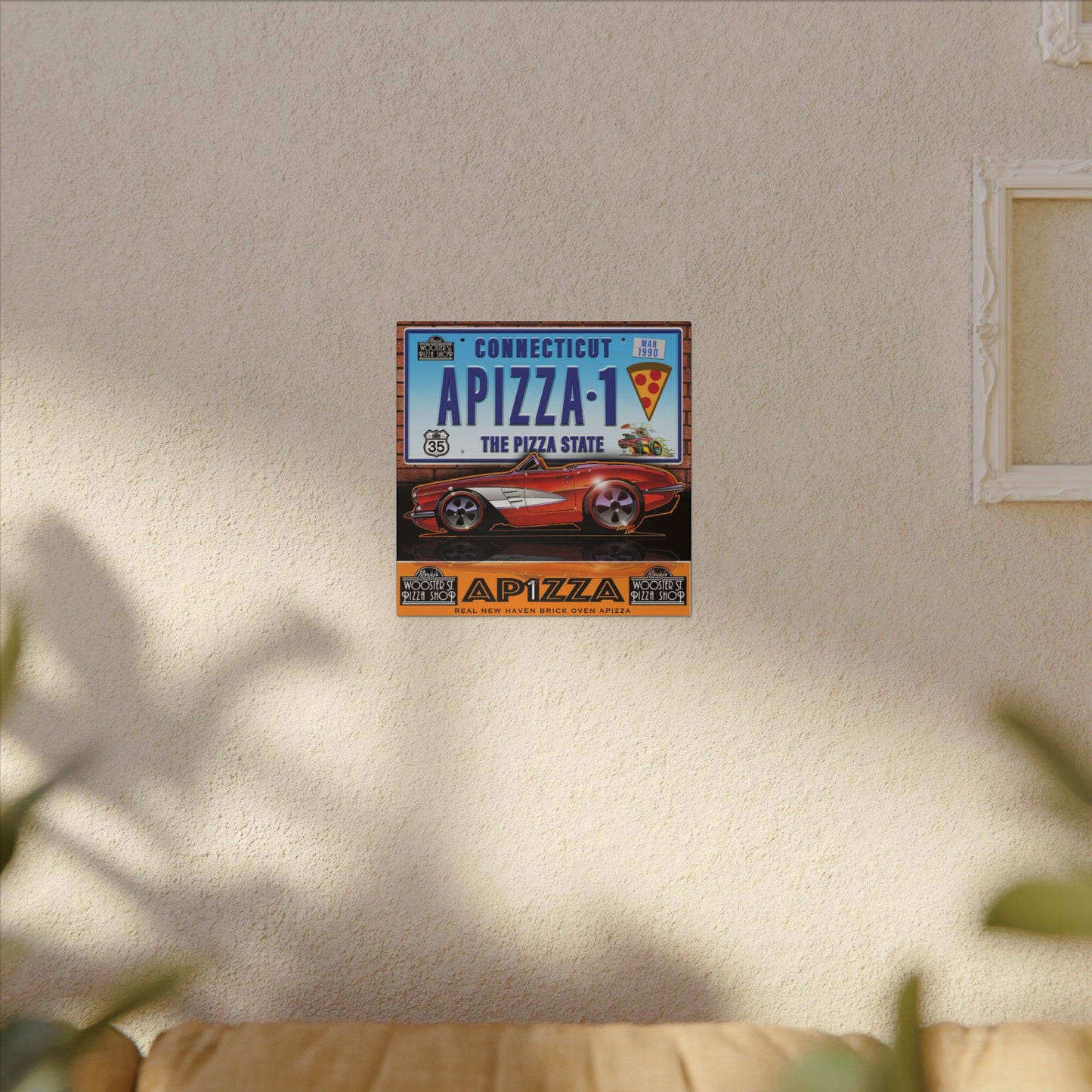 CORVETTE 1958 APIZZA 1 Fireball Art Canvas Print