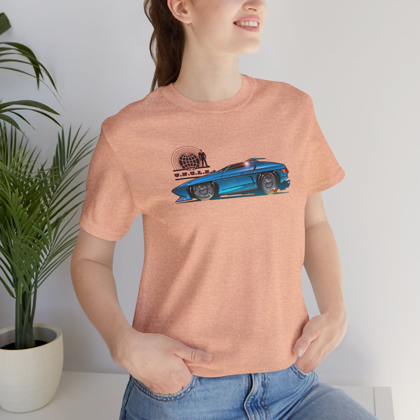 THE MAN FROM UNCLE Piranha TV Car Fireball Jersey Short Sleeve Tee Shirt - Multiple Colors