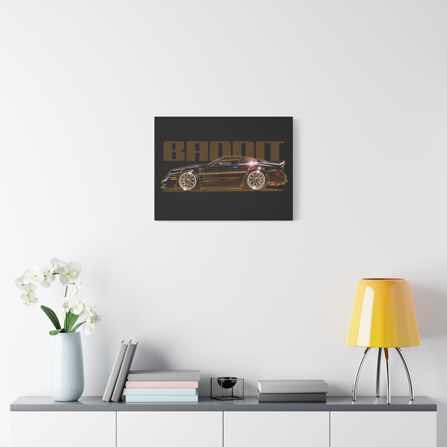 SMOKEY AND THE BANDIT Pontiac Trans Am Fireball Art Canvas Print - Sizes