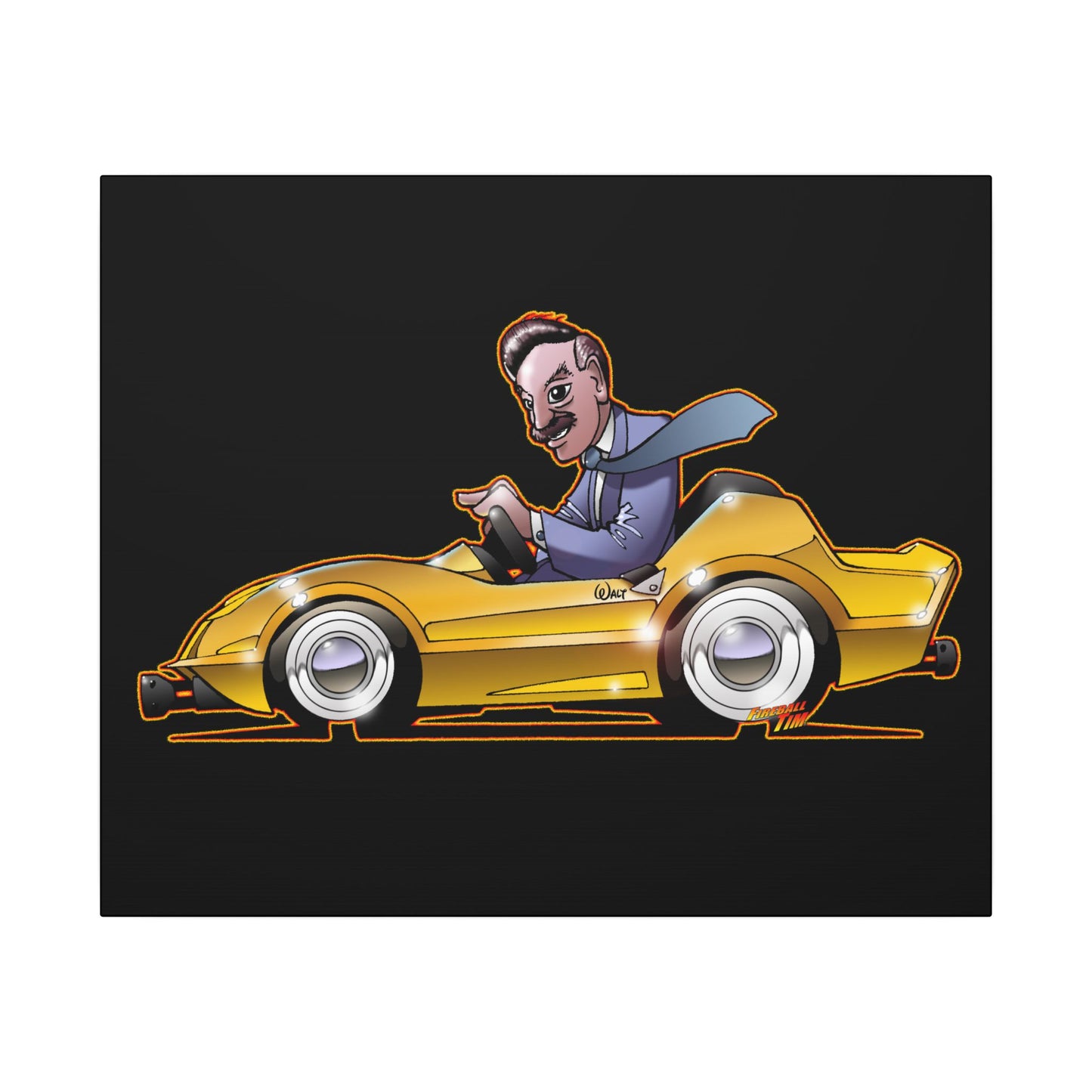 AUTOPIA CLASSIC Walt Disney Fireball Art Canvas Print