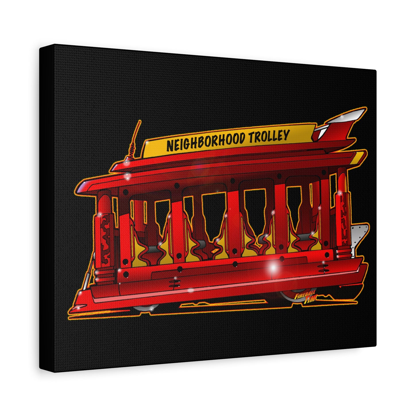 MR. ROGERS NEIGHBORHOOD TROLLEY Canvas Art Wall Print - 11x14