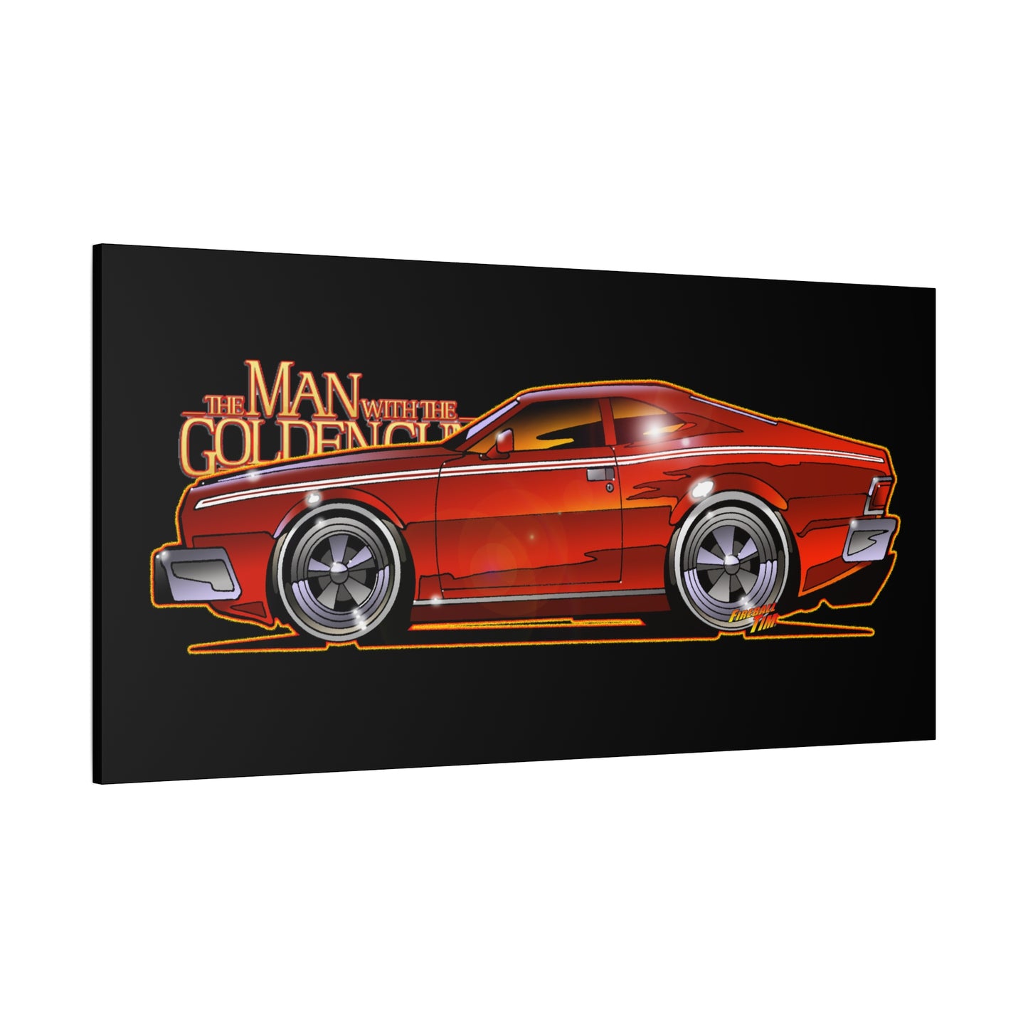 MAN WITH THE GOLDEN GUN AMC Hornet James Bond Fireball Art Canvas Print