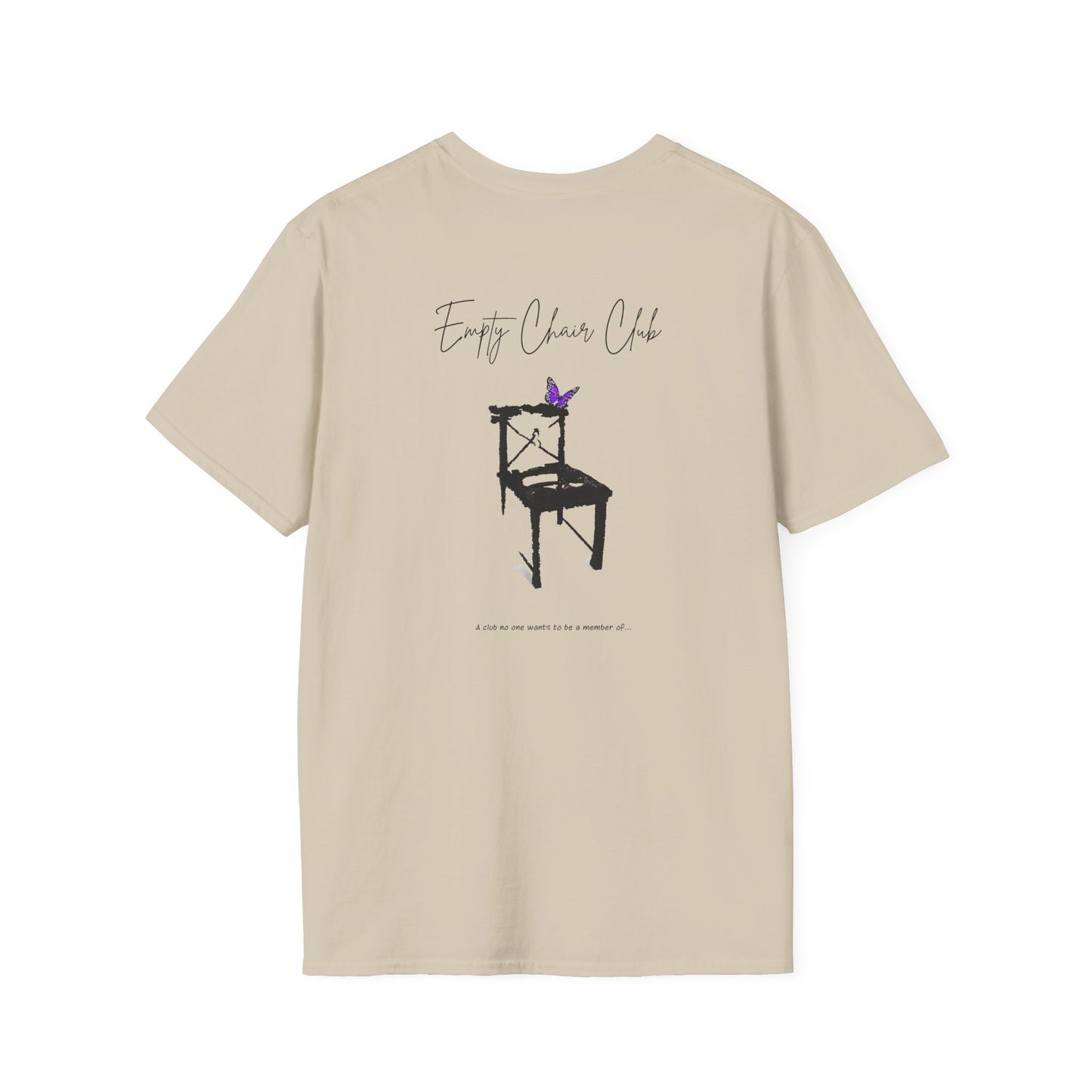 EMPTY CHAIR CLUB Unisex Softstyle T-Shirt - Casual Comfort for Relaxation and Reflection
