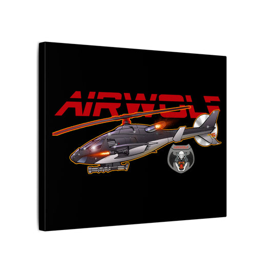 AIRWOLF TV Helicopter Canvas Art Print - 11x14