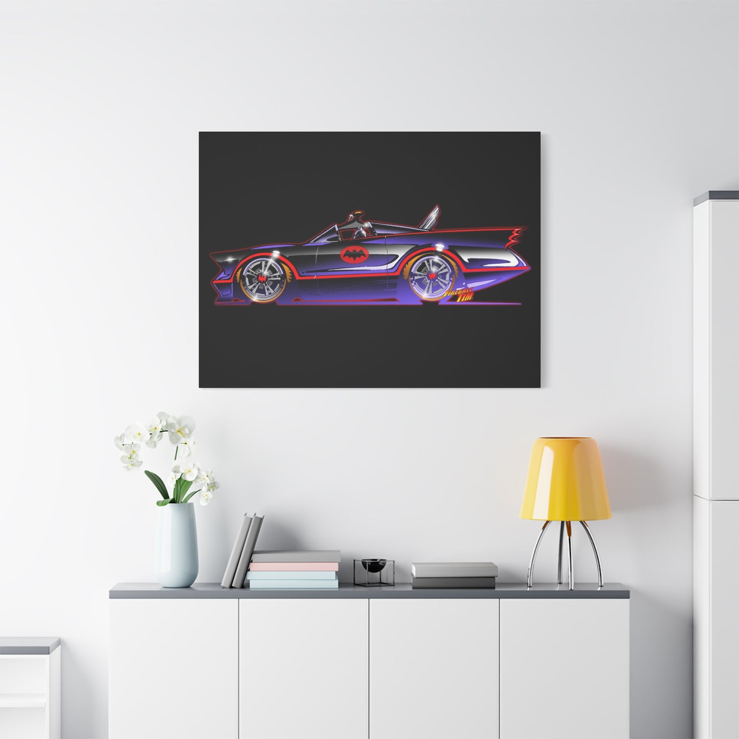 BATMOBILE 1966 BATMAN TV Car Canvas Art Print 11x14