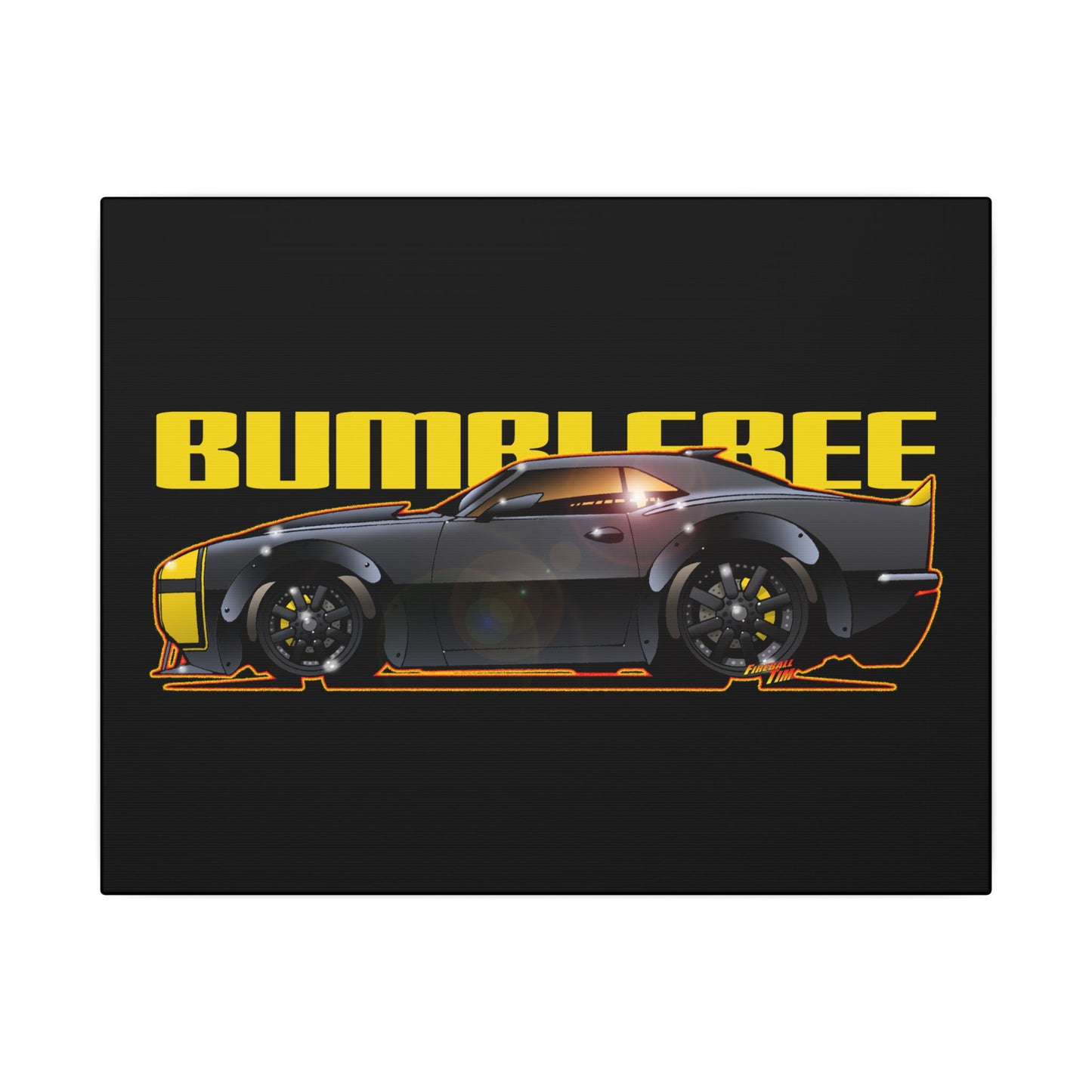TRANSFORMERS BUMBLEBEE 1967 Camaro Fireball Art Canvas Print