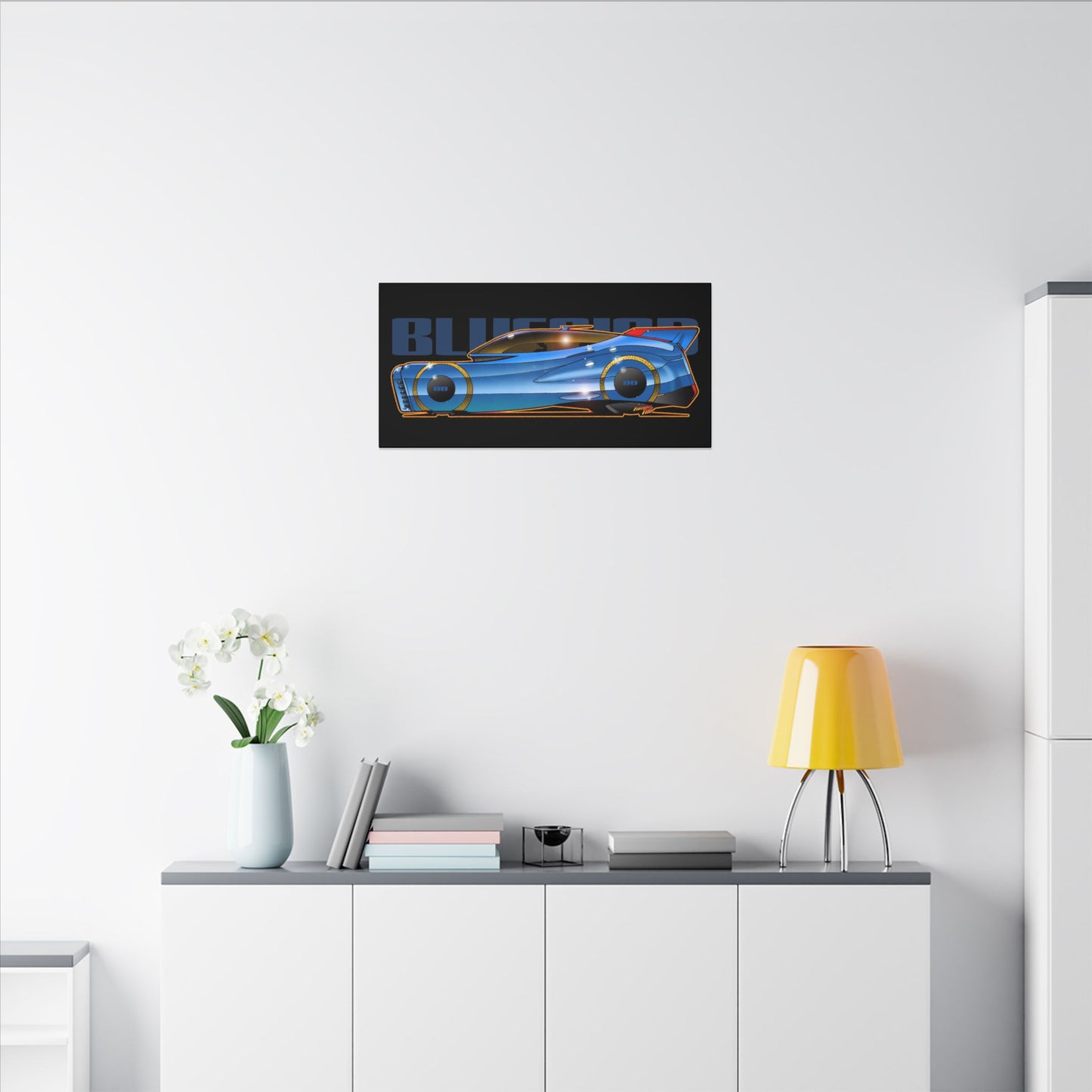 BLUEBIRD FIREBALL CONCEPT Canvas Art Print - 11x14