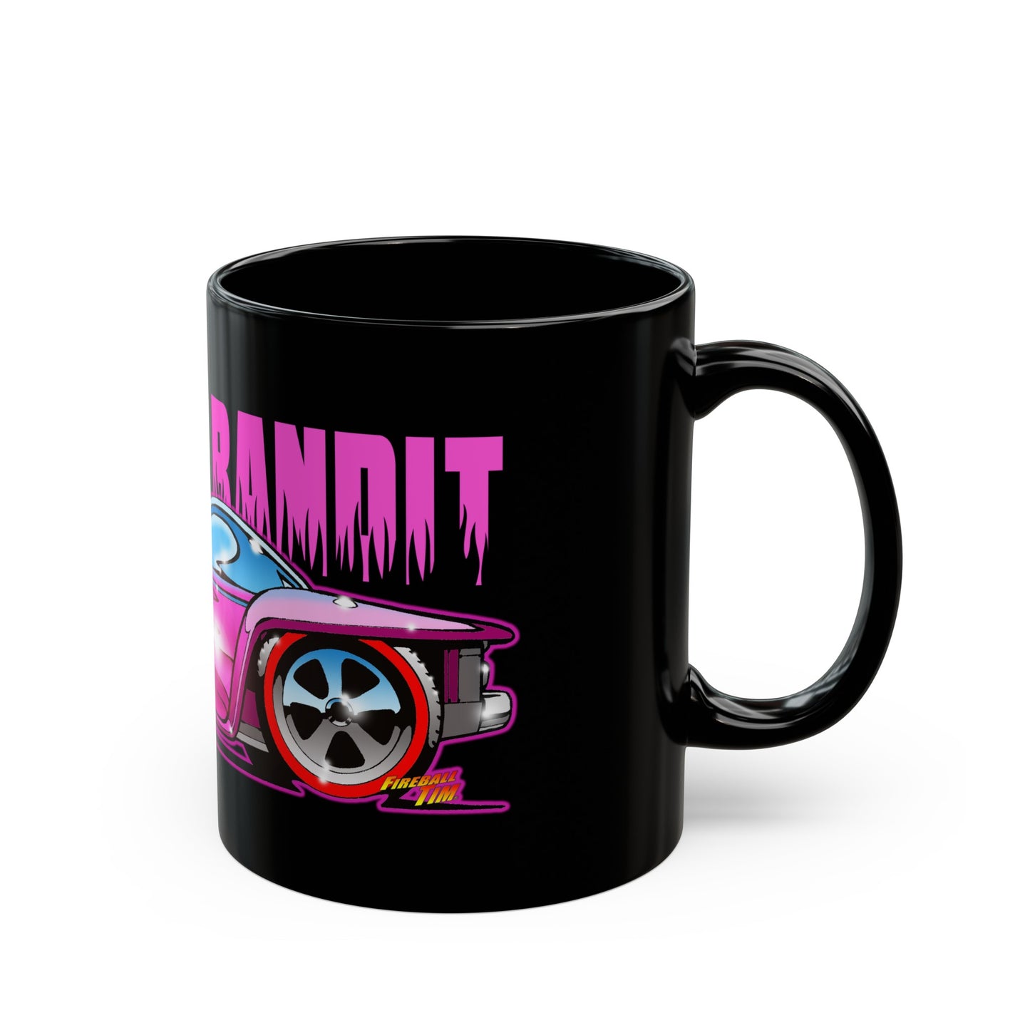 Hot Wheels BEATNIK BANDIT Diecast Redline Concept Art Black Coffee Mug 11oz