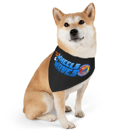 WHEELS & WAVES Car Show Official Pet Bandana Collar