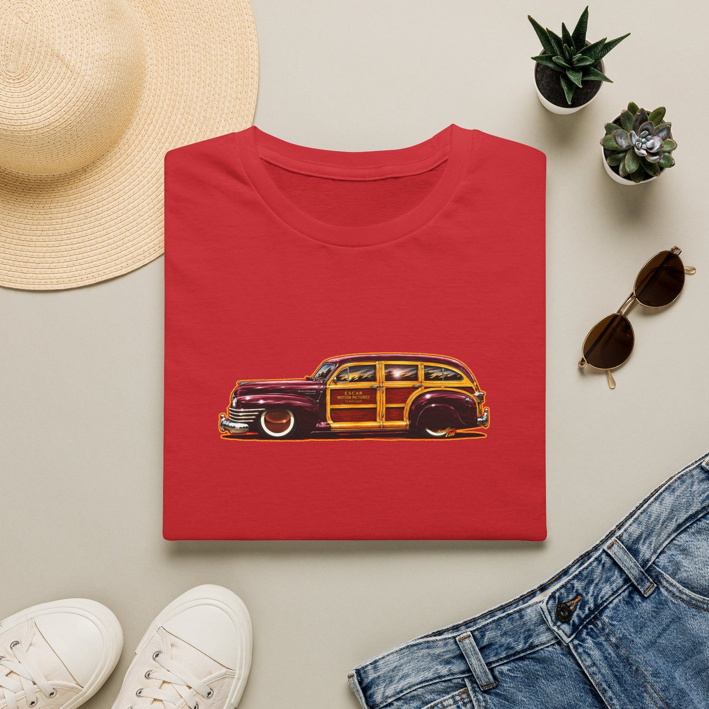 CHRYSLER TOWN & COUNTRY 1942 Collectible Fireball Art Tee Shirt