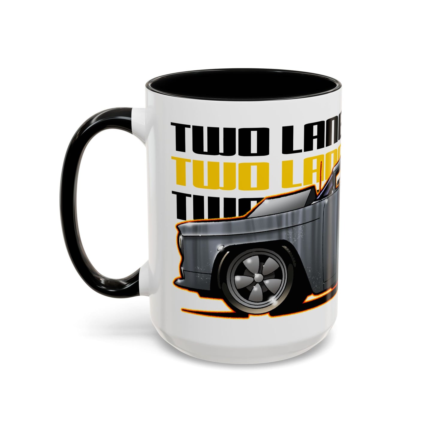 TWO LANE BLACKTOP 1955 CHEVY Collectible Fireball Art Coffee Mug - 2 Sizes