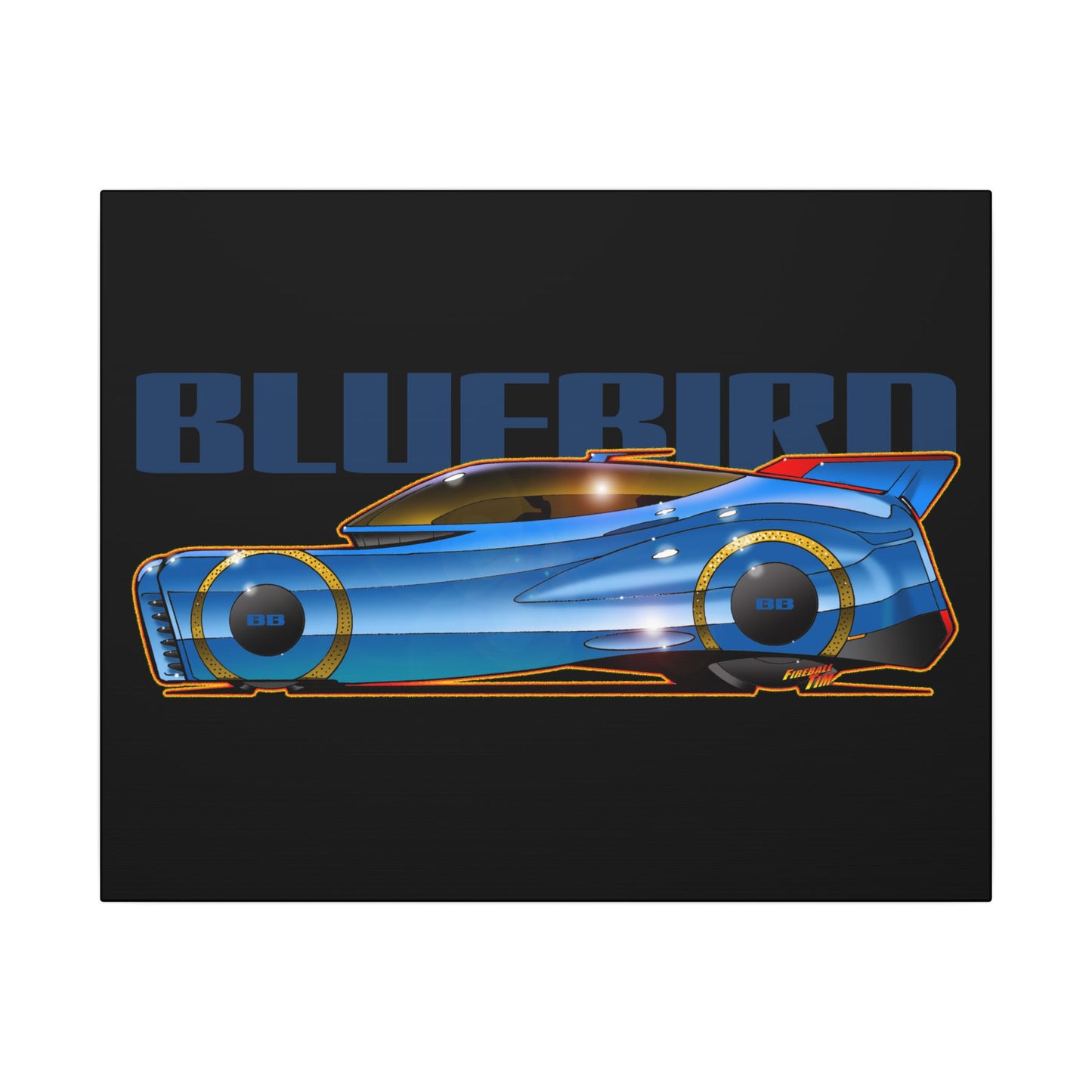 BLUEBIRD FIREBALL CONCEPT Canvas Art Print - 11x14