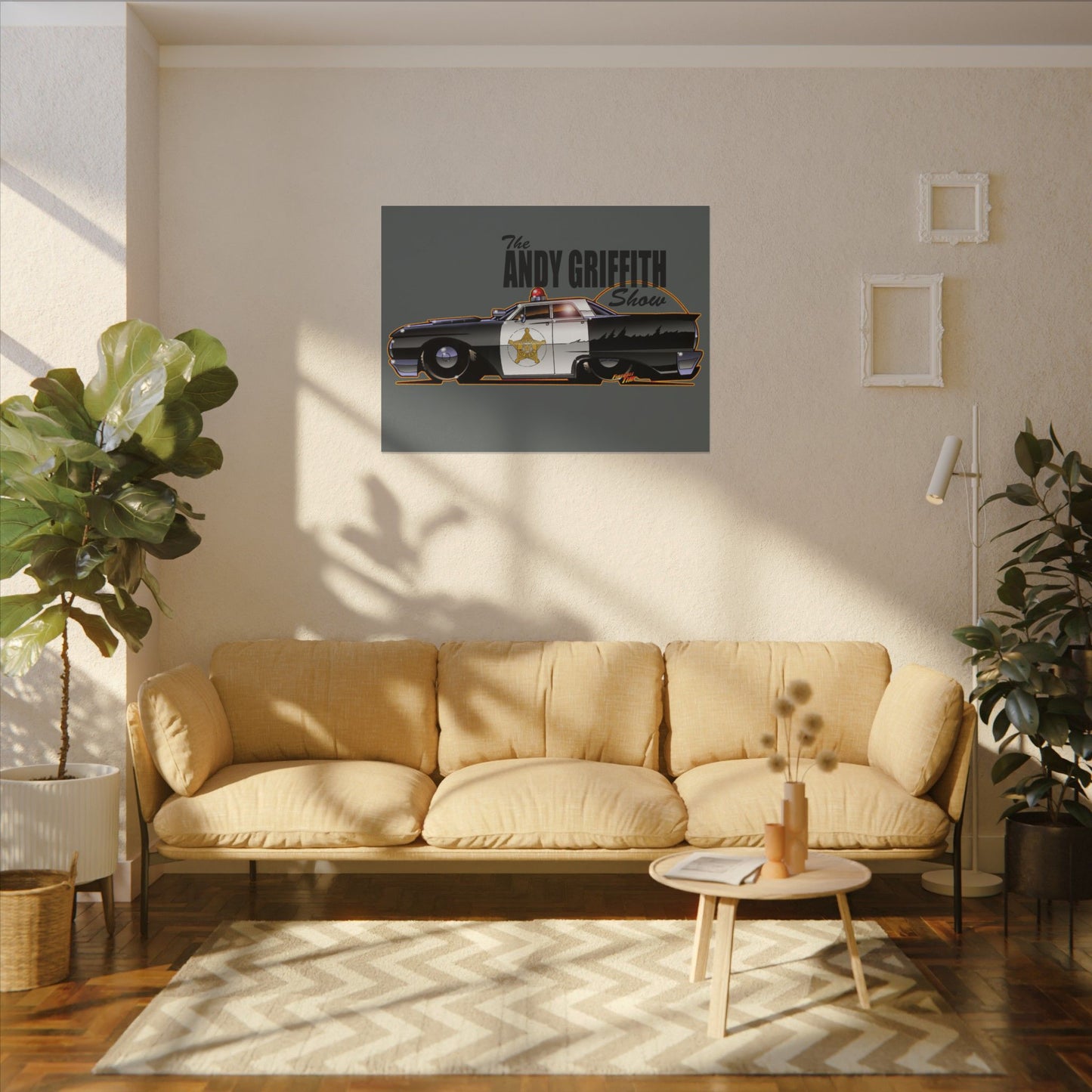 ANDY GRIFFITH SHOW 1963 Ford Galaxie Police Patrol Car Canvas Art Print - 11x14
