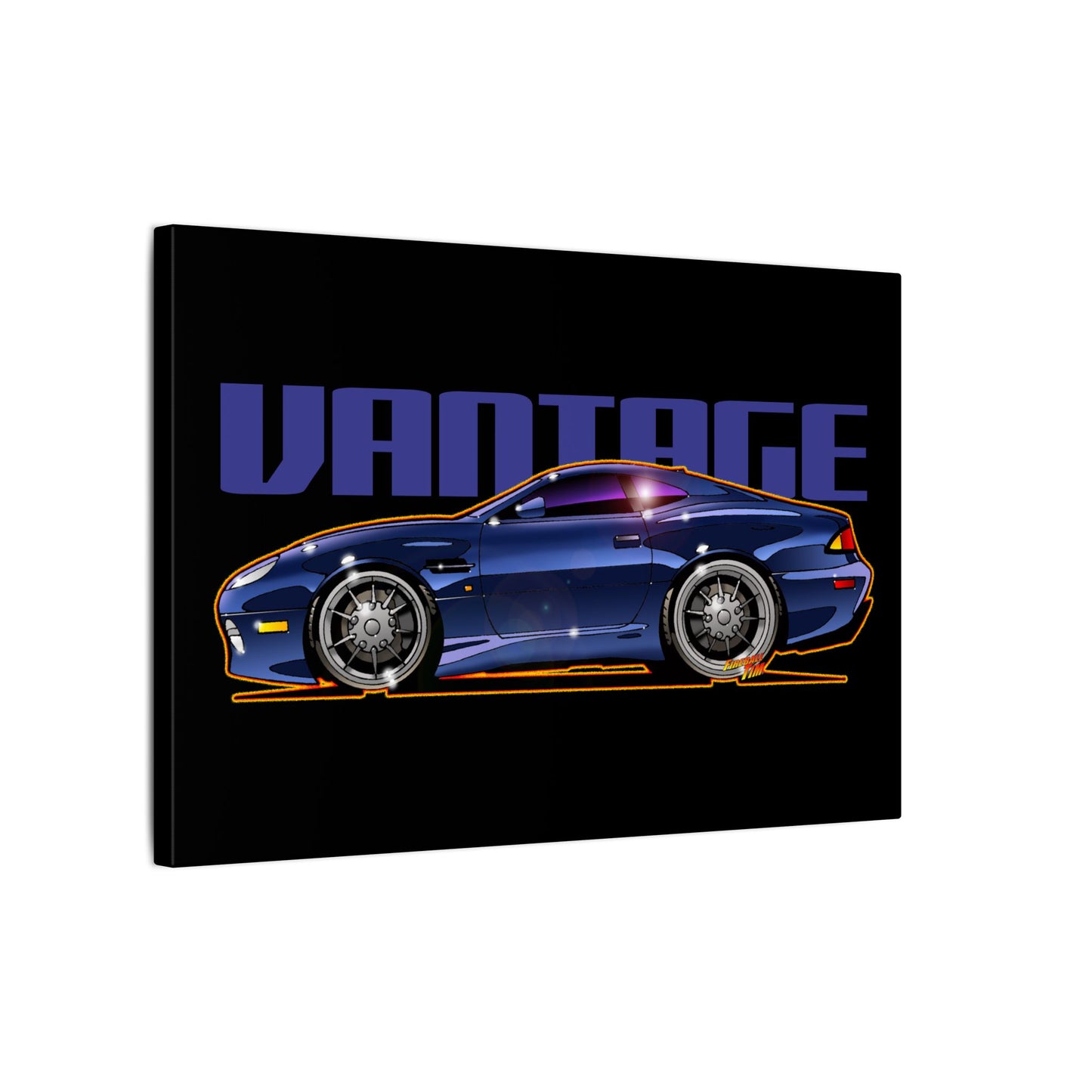 ASTON MARTIN VANTAGE 2001 Fireball Art Canvas Print