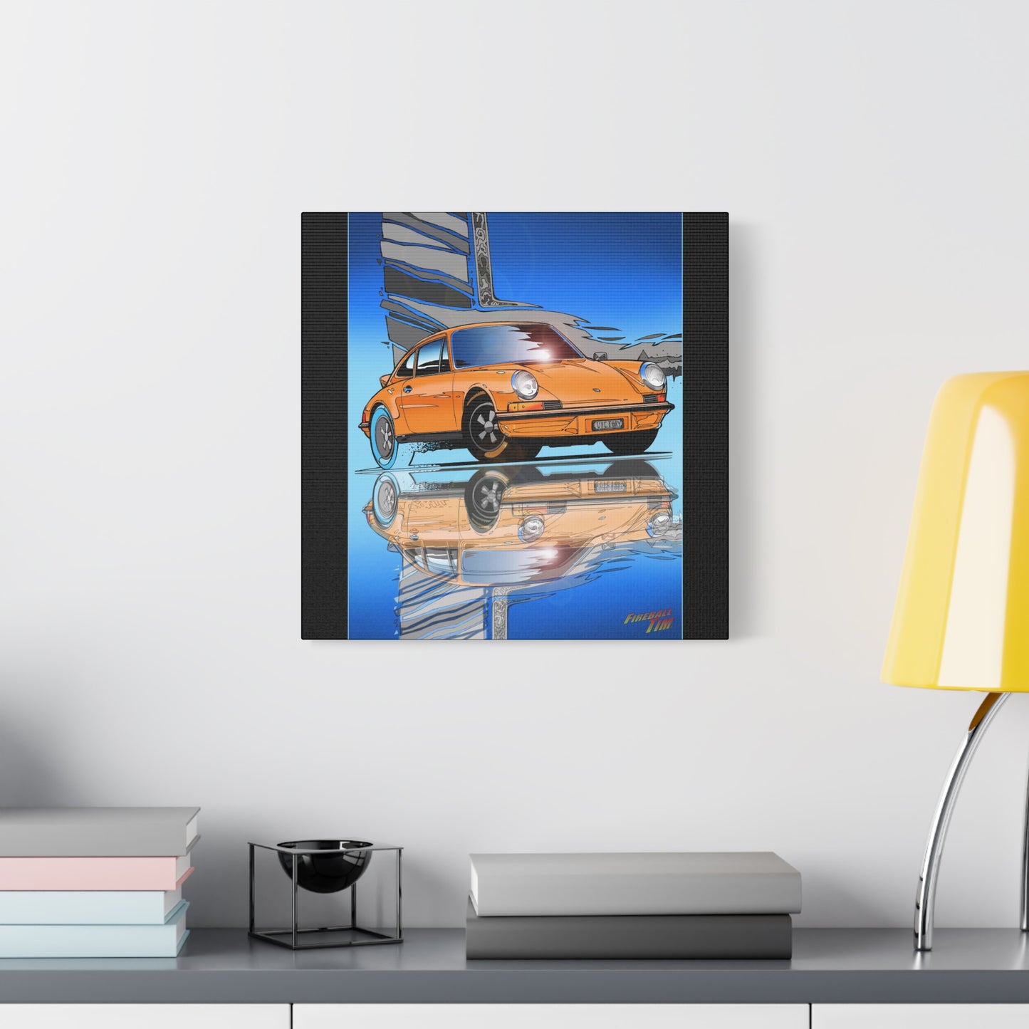 PORSCHE 911 CARRERA RSR IROC Fireball Art Canvas Print