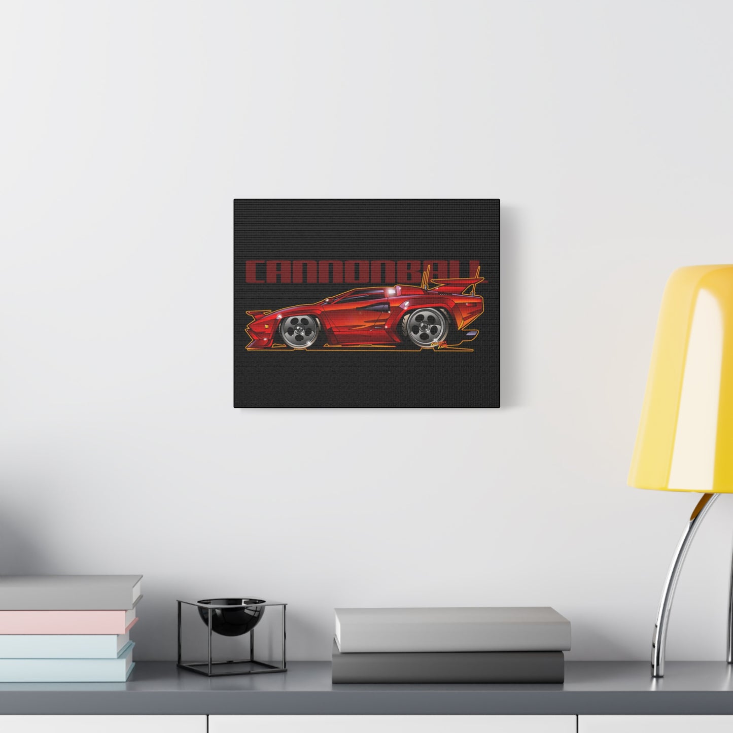 CANNONBALL RUN LAMBORGHINI COUNTACH Canvas Art Wall Print - 11x14
