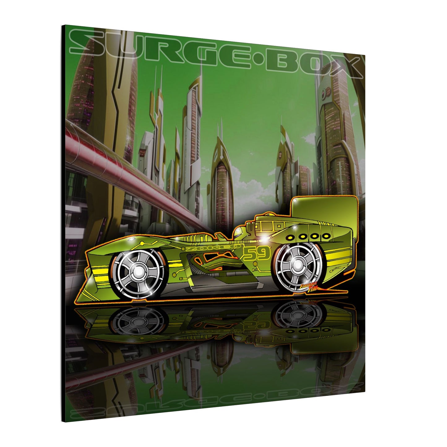 SPEED RACER SURGE BOX Zokeo Race Car Collectible Fireball Art Canvas Print