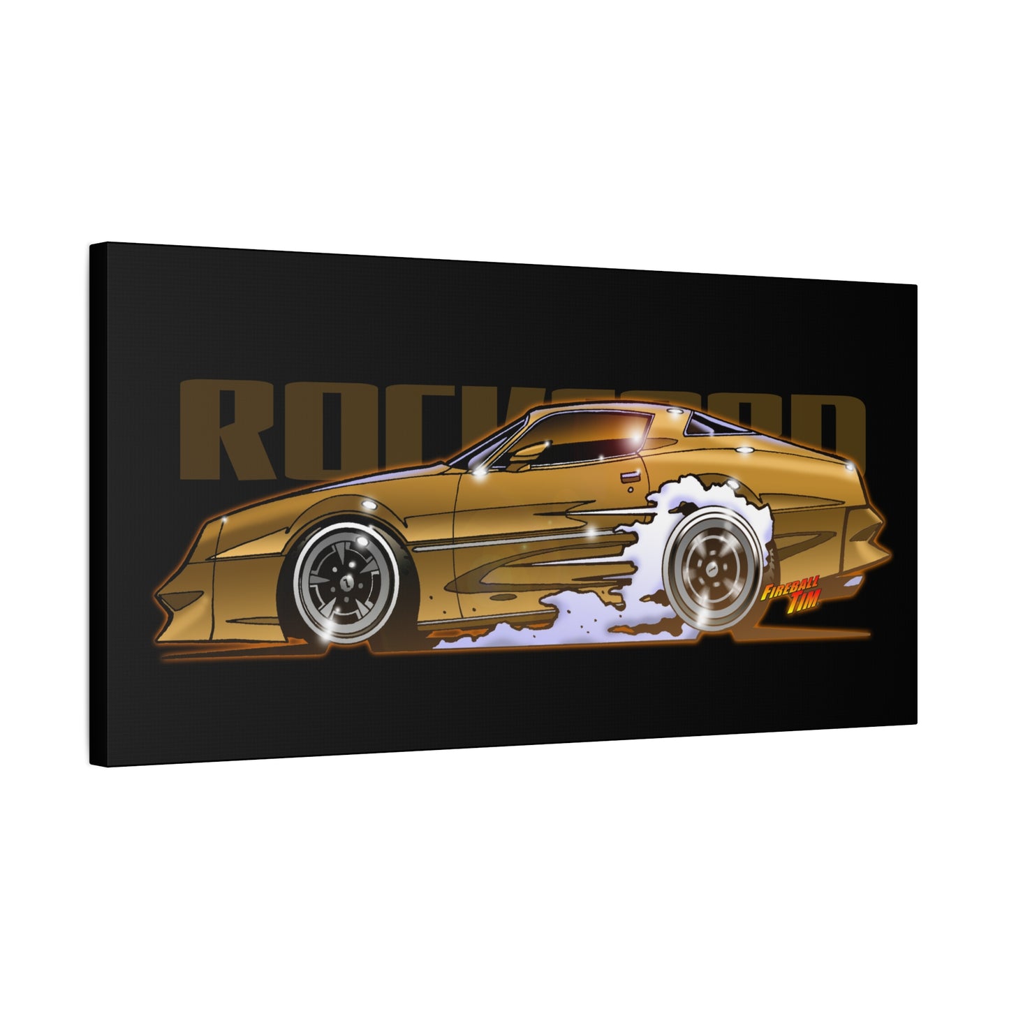 ROCKFORD FILES Pontiac Firebird Fireball Art Canvas Wall Print