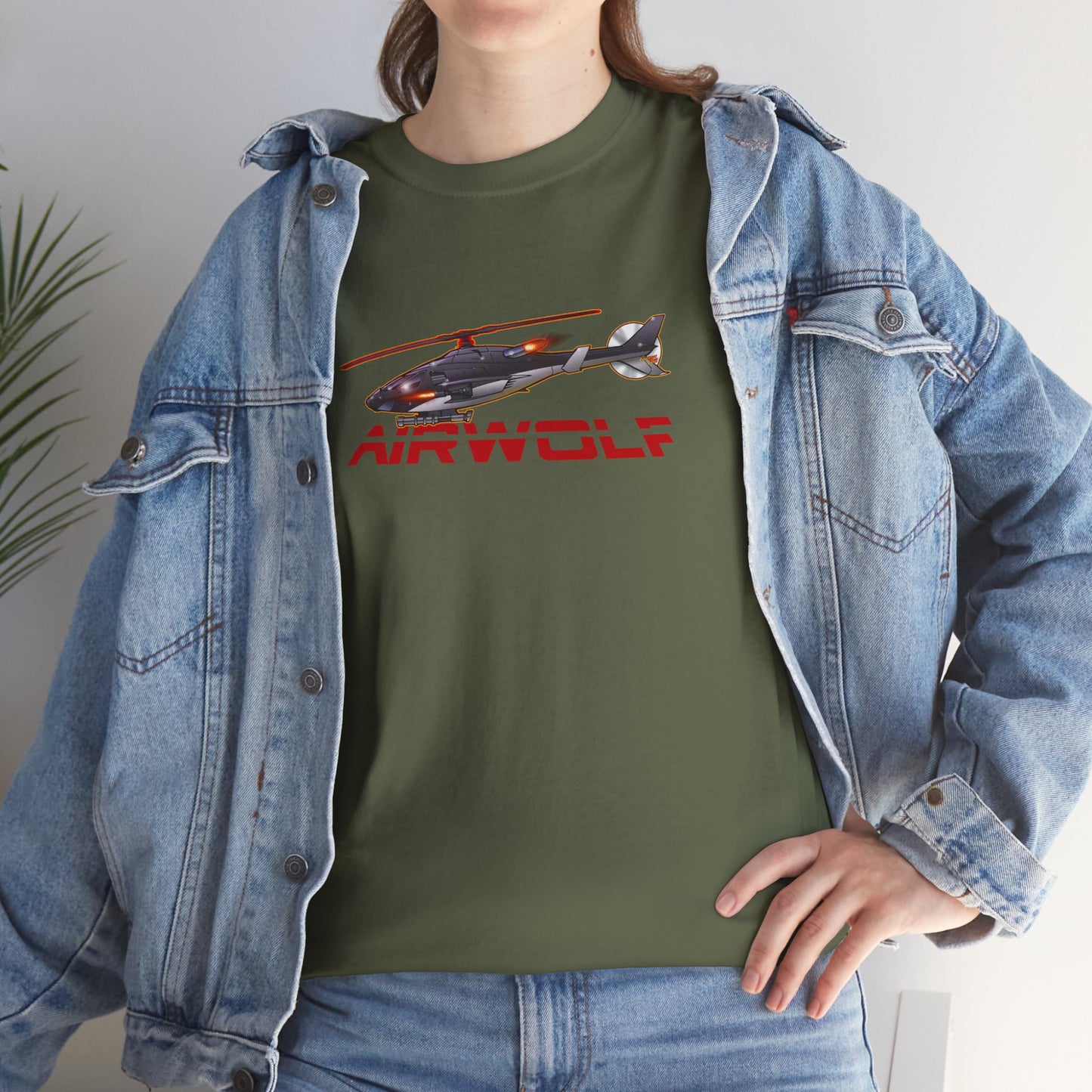 AIRWOLF Helicopter Concept Art Cotton Tee Shirt Mutiple Colors