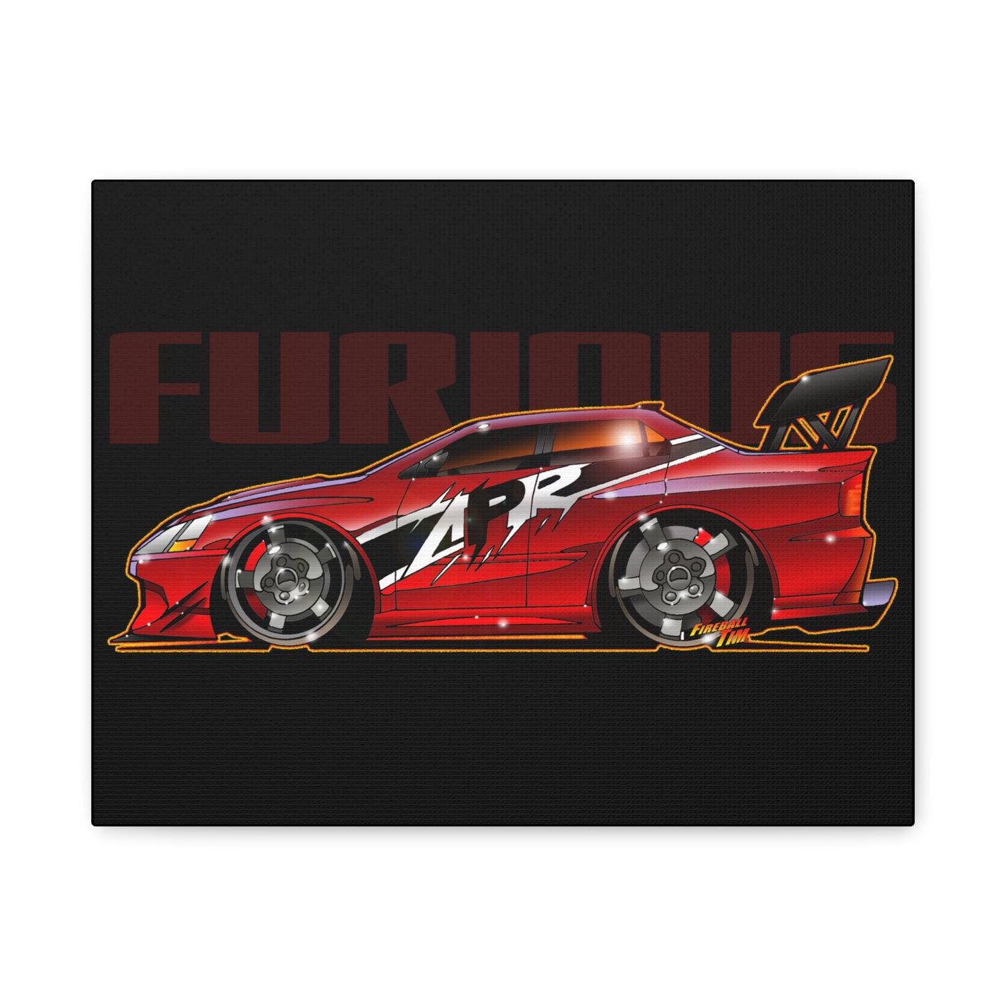 FAST AND FURIOUS MITSUBISHI LANCER EVOLUTION Canvas Art Wall Print - 11x14