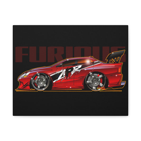 FAST AND FURIOUS MITSUBISHI LANCER EVOLUTION Canvas Art Wall Print - 11x14