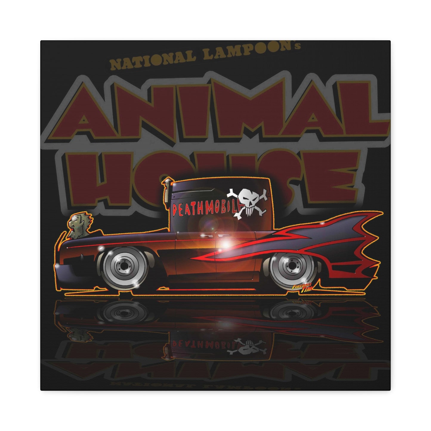 ANIMAL HOUSE DEATHMOBILE Fireball Art Canvas Wall Print