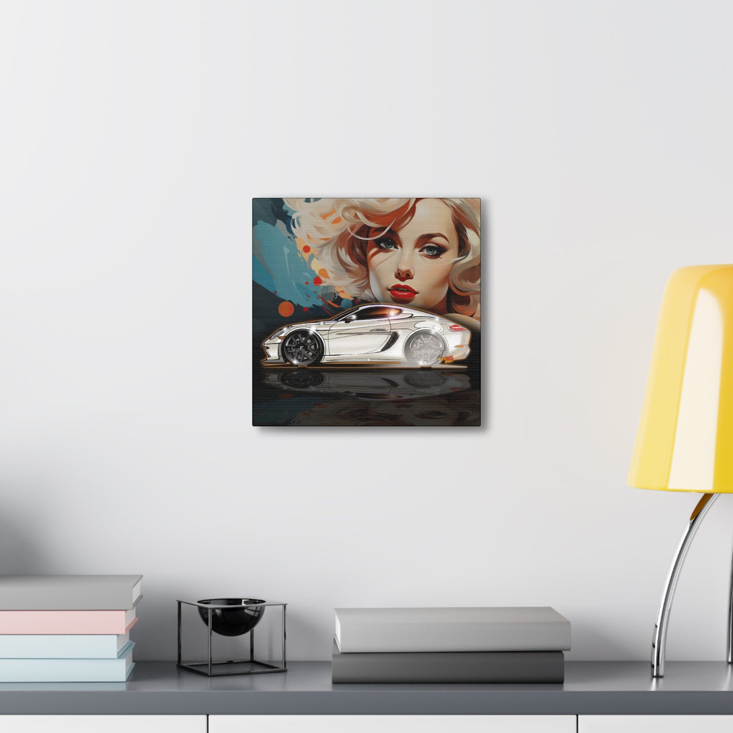 PORSCHE 718 CAYMAN Sports Car Canvas Art Wall Print MASTERPRINT 3 Sizes