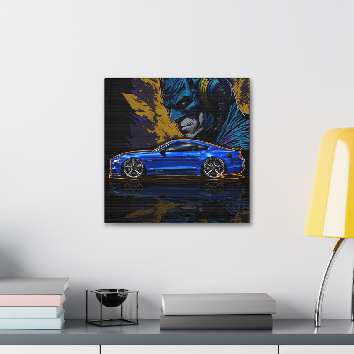 FORD MUSTANG 2017 California Special Collectible Fireball Art Canvas Stretched Print