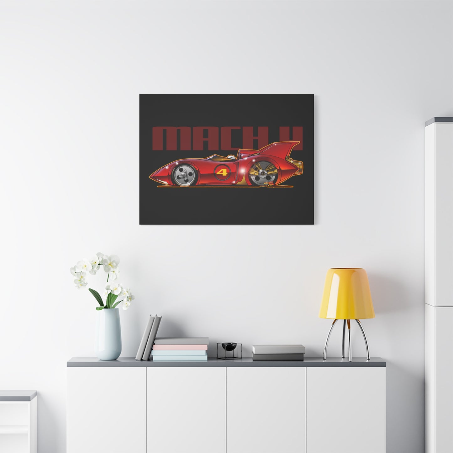 SPEED RACER MACH 4 Fireball Art Canvas Wall Print