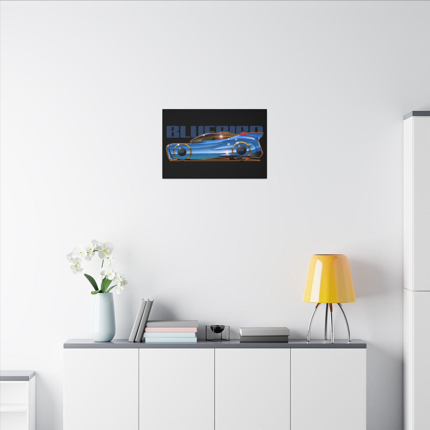 BLUEBIRD FIREBALL CONCEPT Canvas Art Print - 11x14