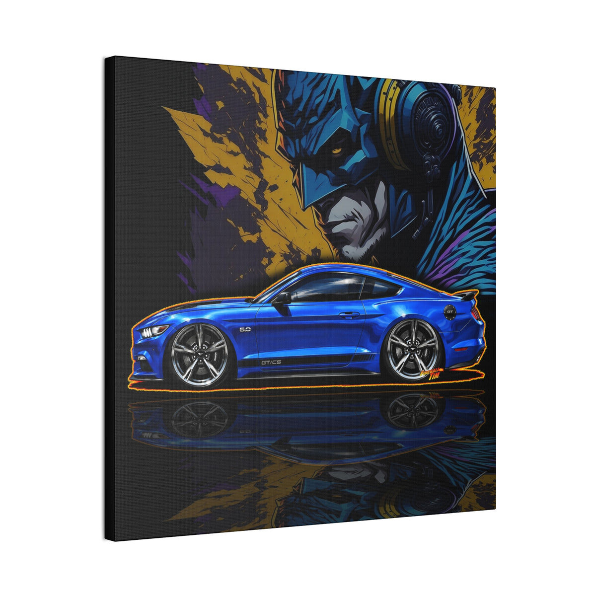 FORD MUSTANG 2017 California Special Collectible Fireball Art Canvas Stretched Print