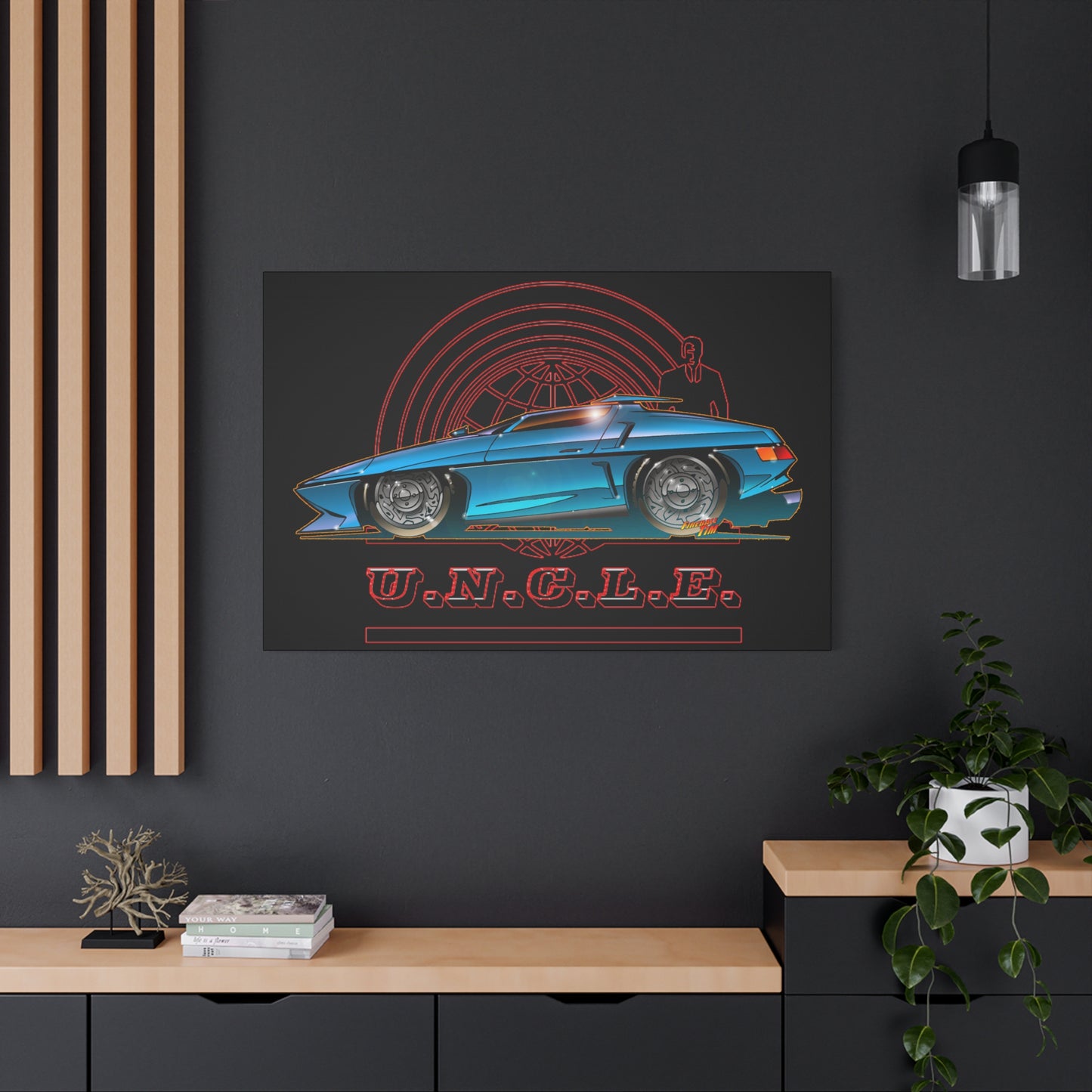 THE MAN FROM U.N.C.L.E. Piranha TV Car Fireball Canvas Art Print