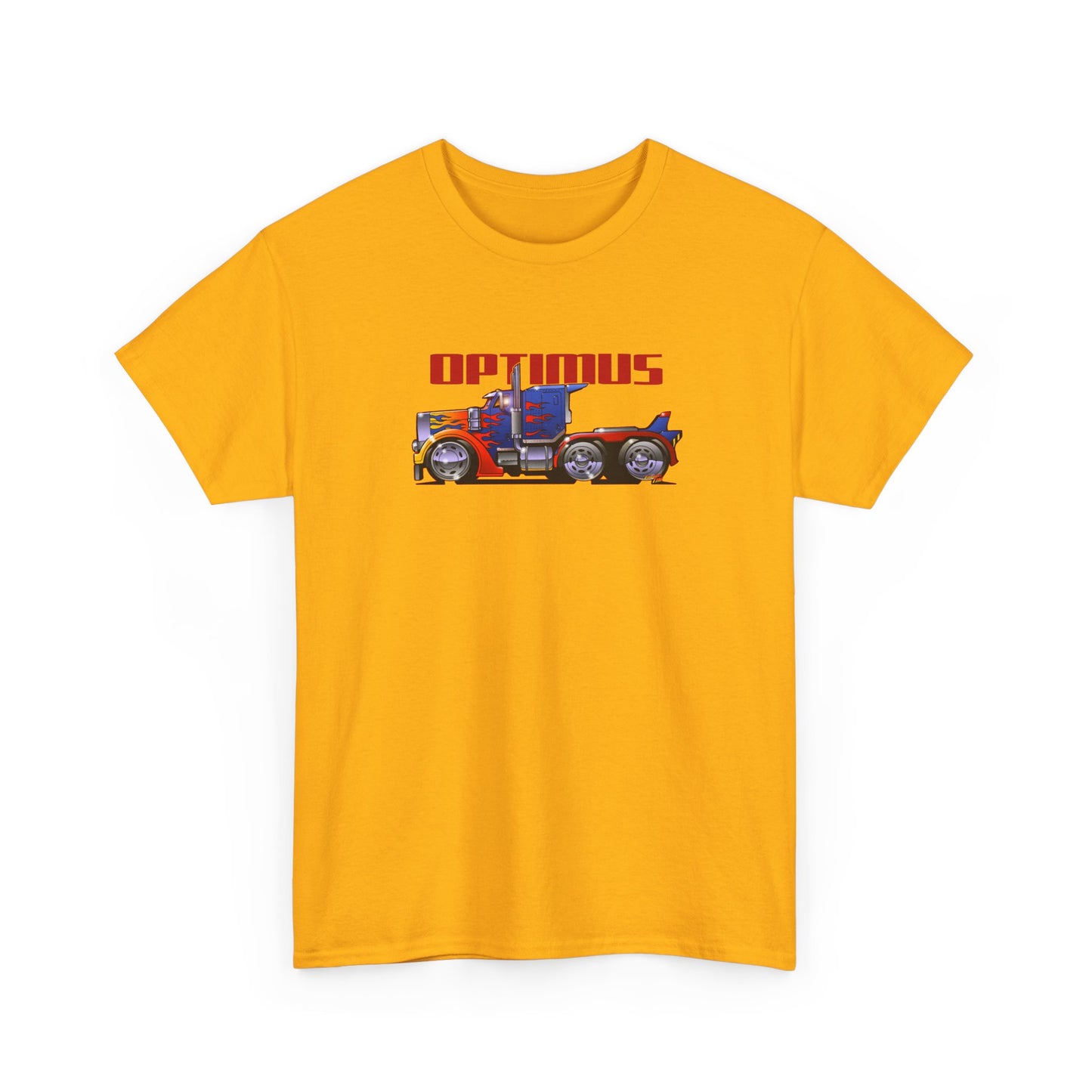 TRANSFORMERS OPTIMUS PRIME Semi Truck Fireball Art Tee Shirt - Multiples