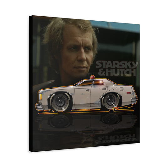 STARSKY AND HUTCH Hutchmobile Fireball Art Canvas Wall Print