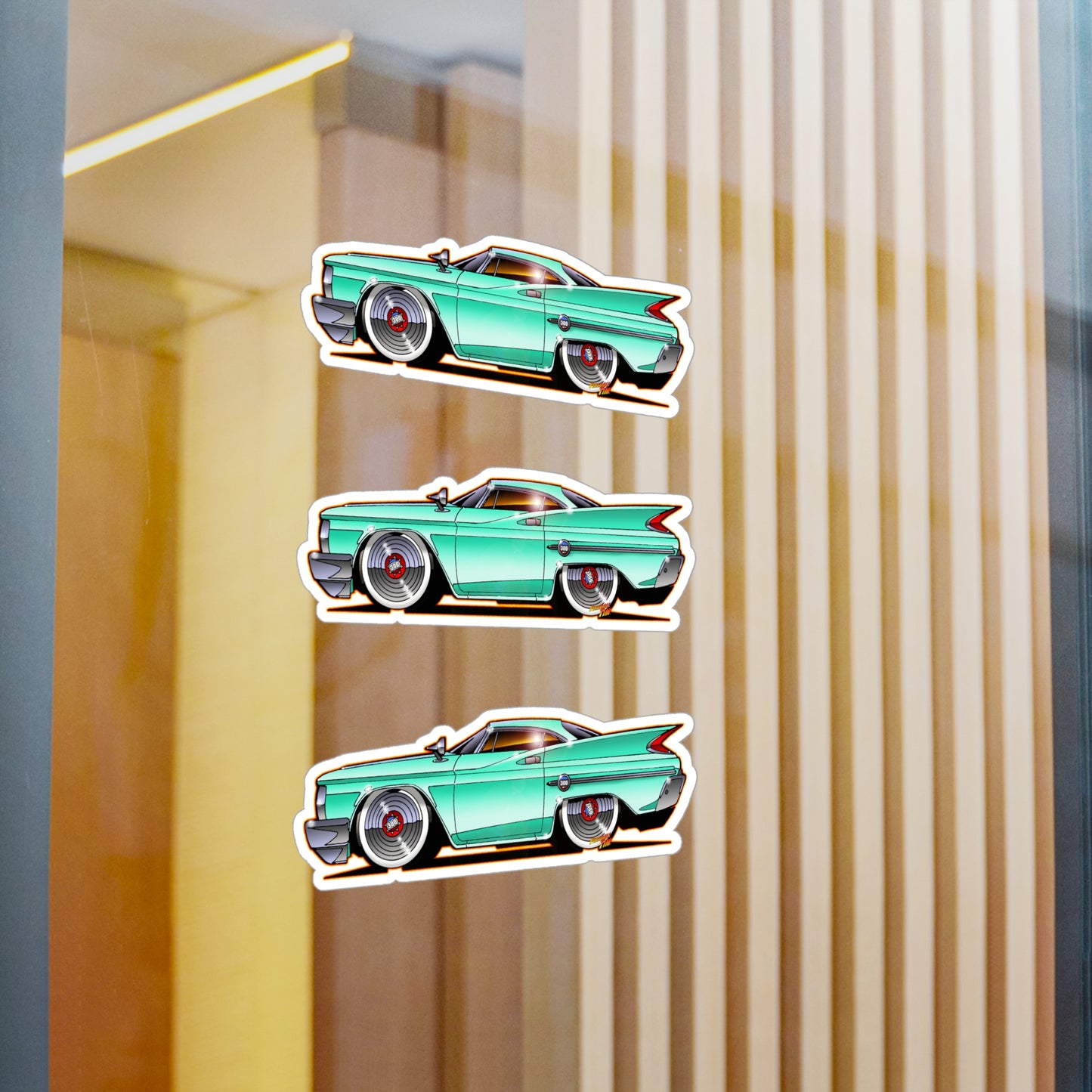 CHRYSLER 300F 1960 Fireball Classic Car Art Decal Sticker Set - 4 Sizes