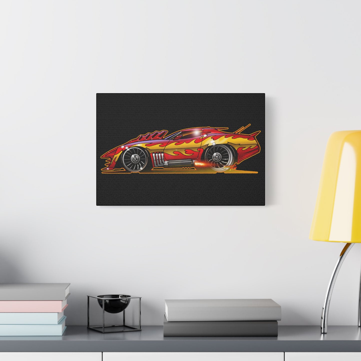 CORVETTE SUMMER Movie Car Fireball Art Canvas Print