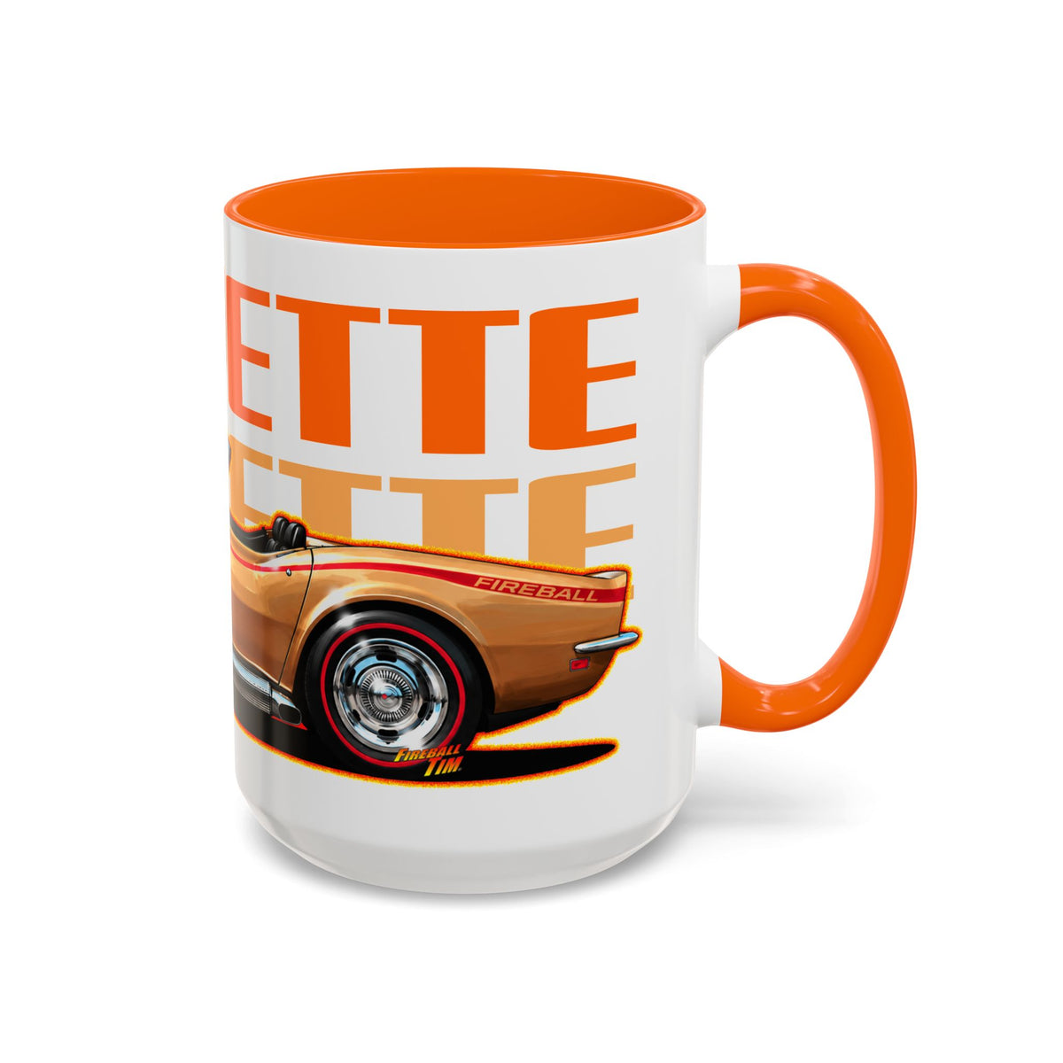 CHEVROLET CORVETTE 1969 Collectible Fireball Art Coffee Mug - 2 Sizes