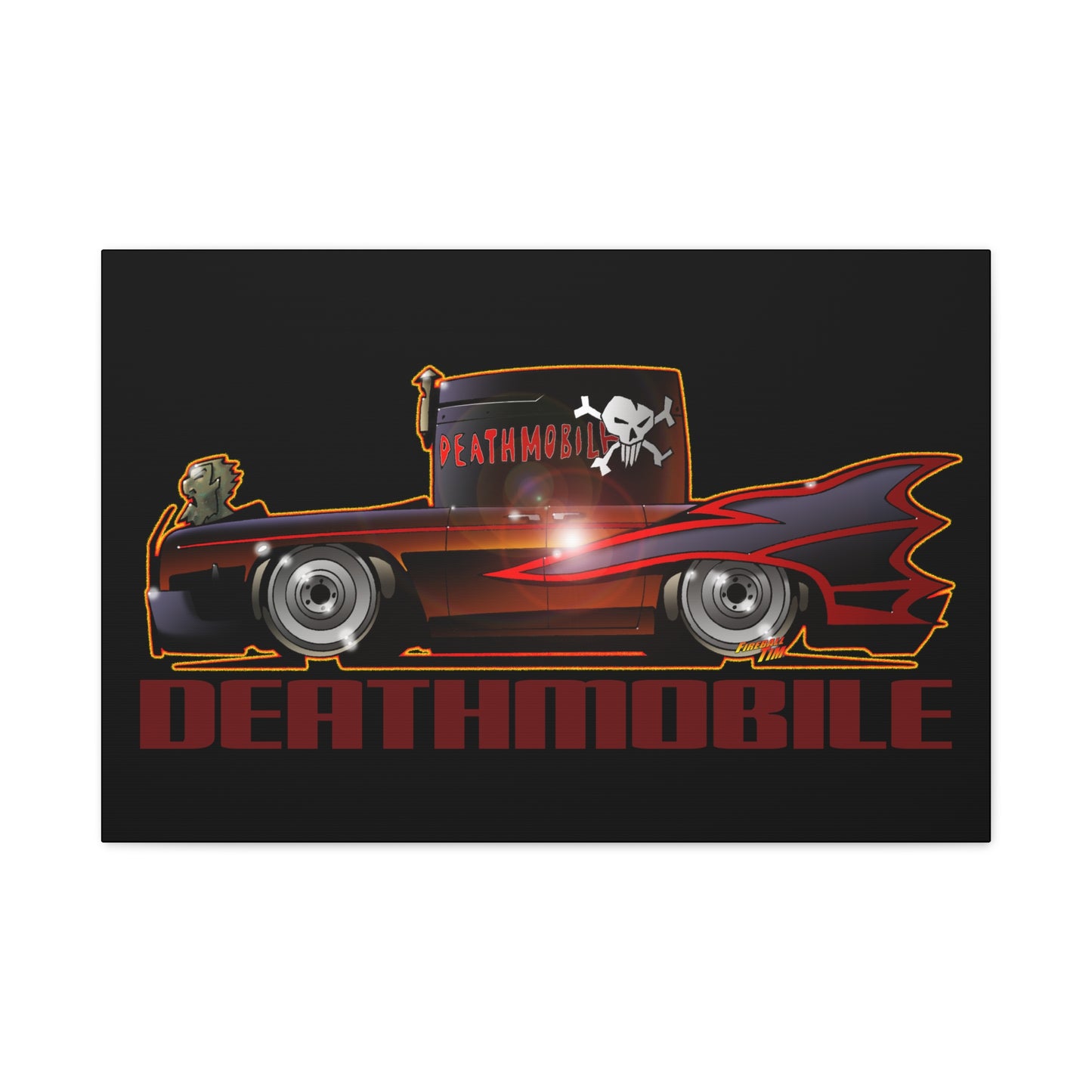 ANIMAL HOUSE DEATHMOBILE Fireball Art Canvas Wall Print