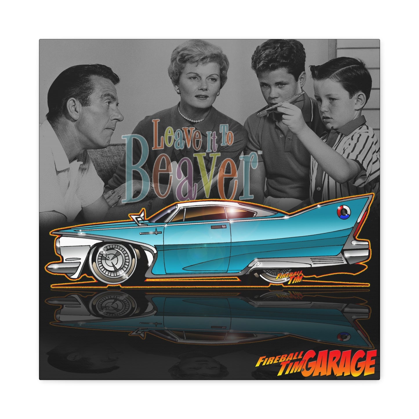 PLYMOUTH FURY 1960 Leave it to Beaver Concept Art Canvas MASTERPRINT 3 Sizes