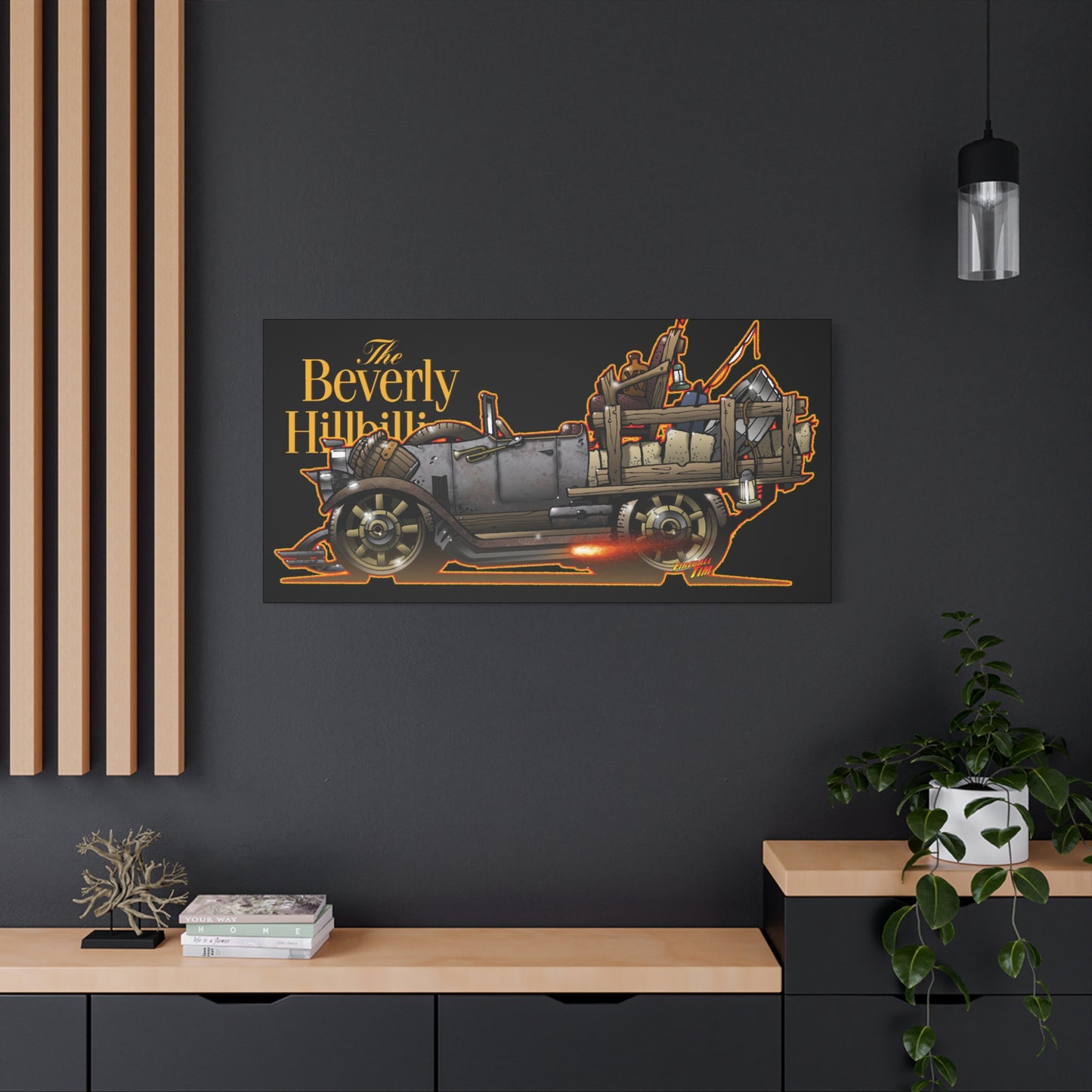 BEVERLY HILLBILLIES JALOPY Canvas Art Wall Print - 11x14