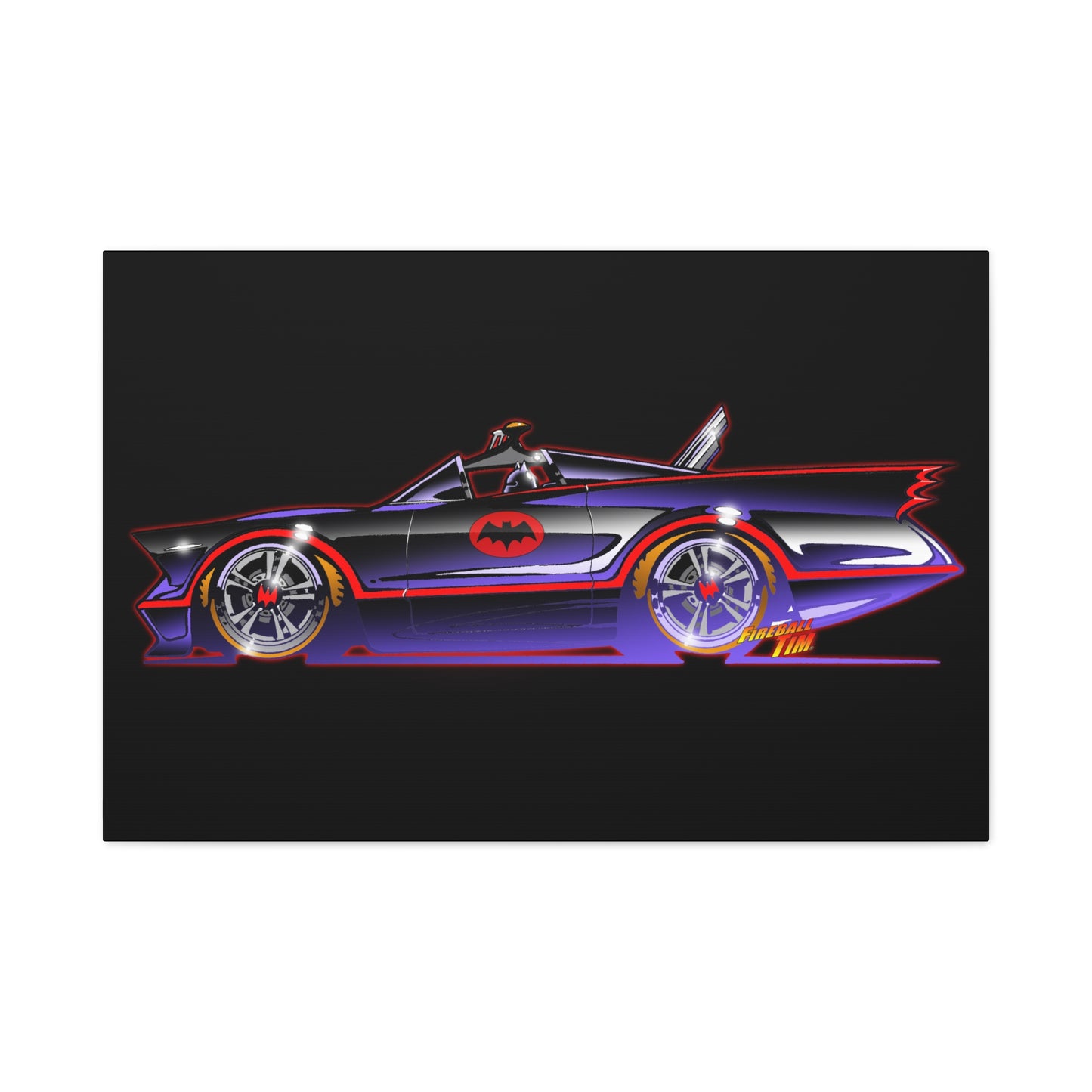 BATMOBILE 1966 BATMAN TV Car Canvas Art Print 11x14