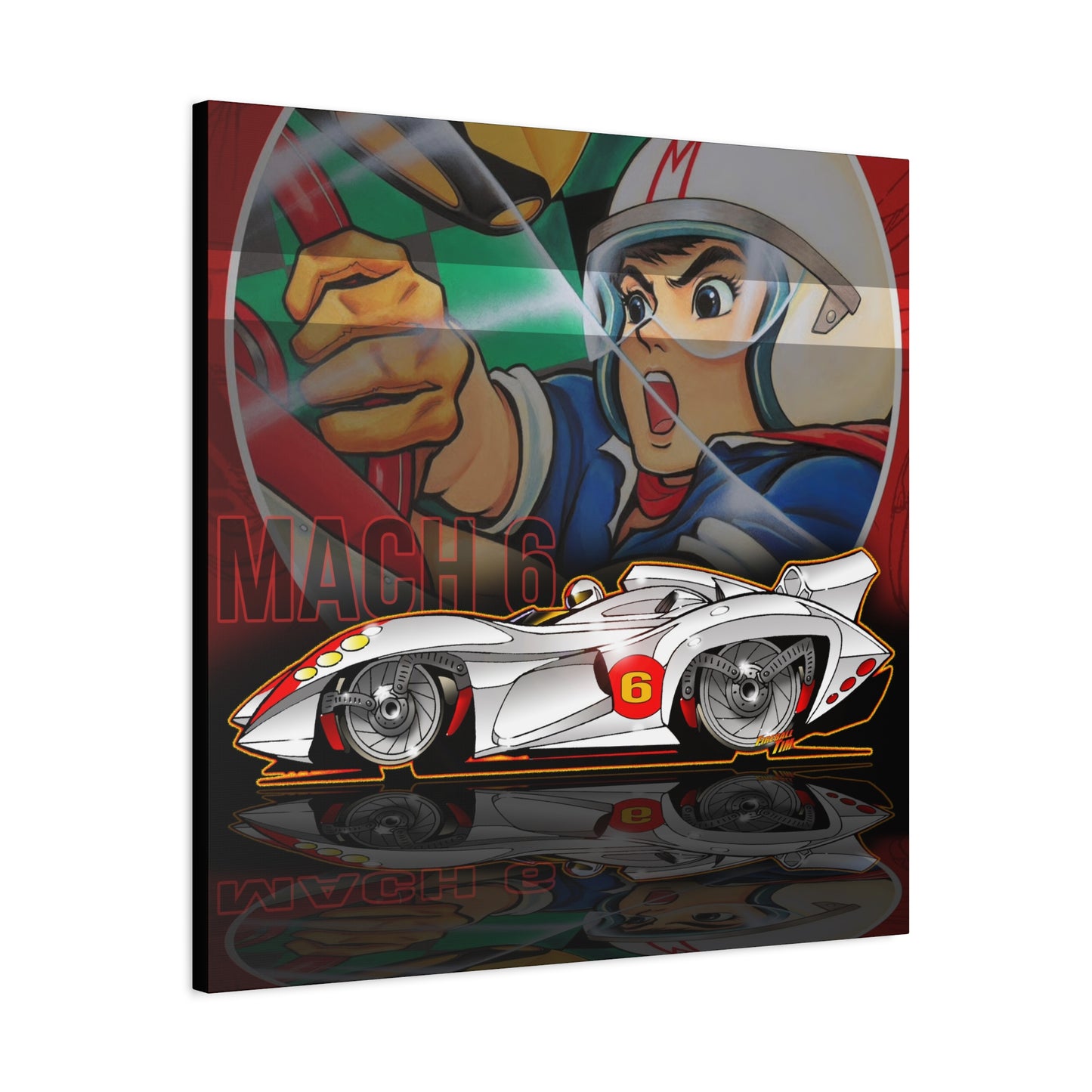 SPEED RACER MACH 6 Fireball Art Collectible Canvas Print - Multiple Sizes