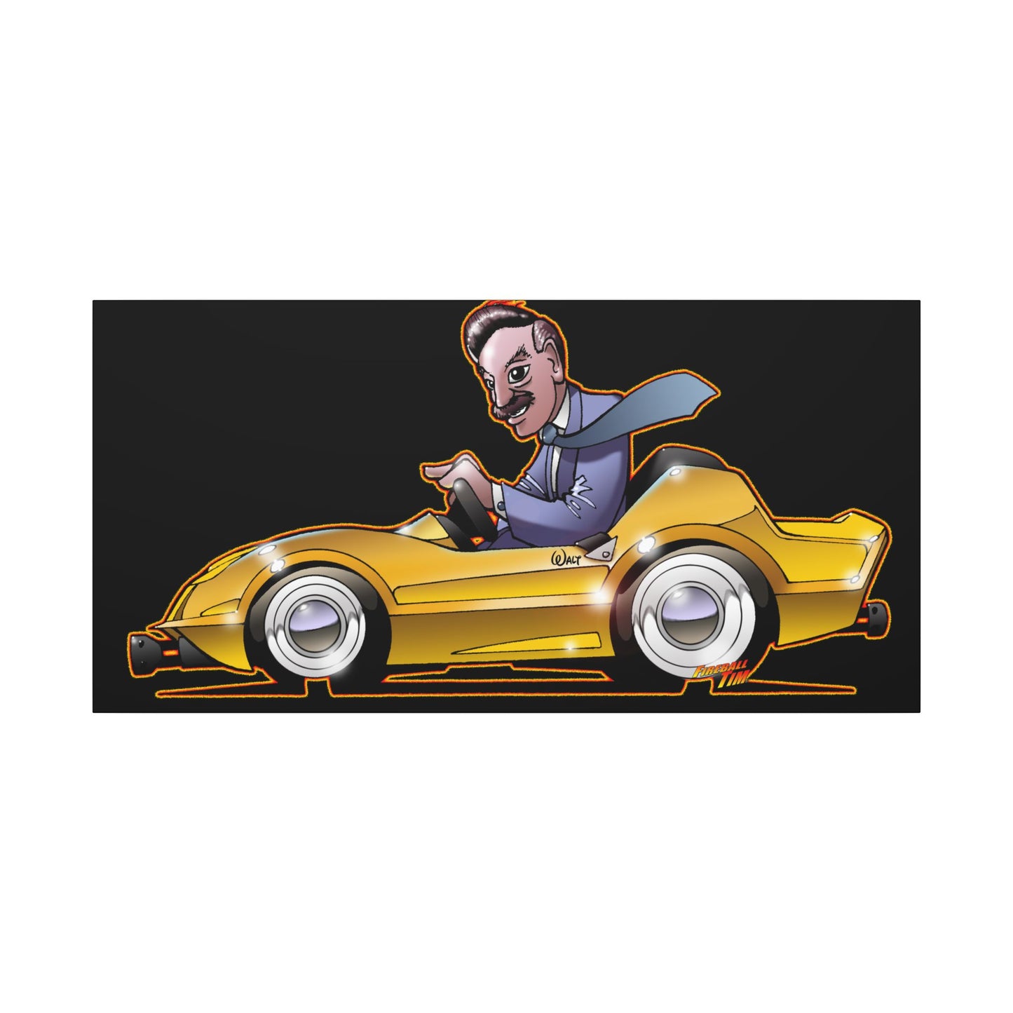 AUTOPIA CLASSIC Walt Disney Fireball Art Canvas Print