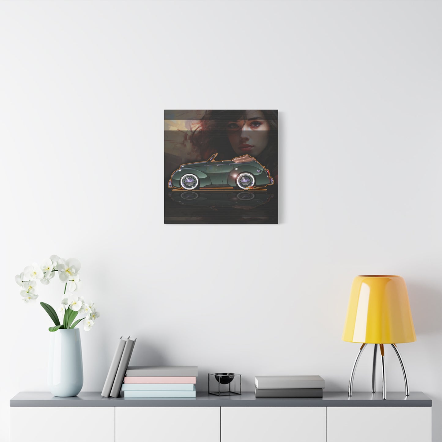 FORD DELUXE 1939 Convertible Fireball Art Canvas Print