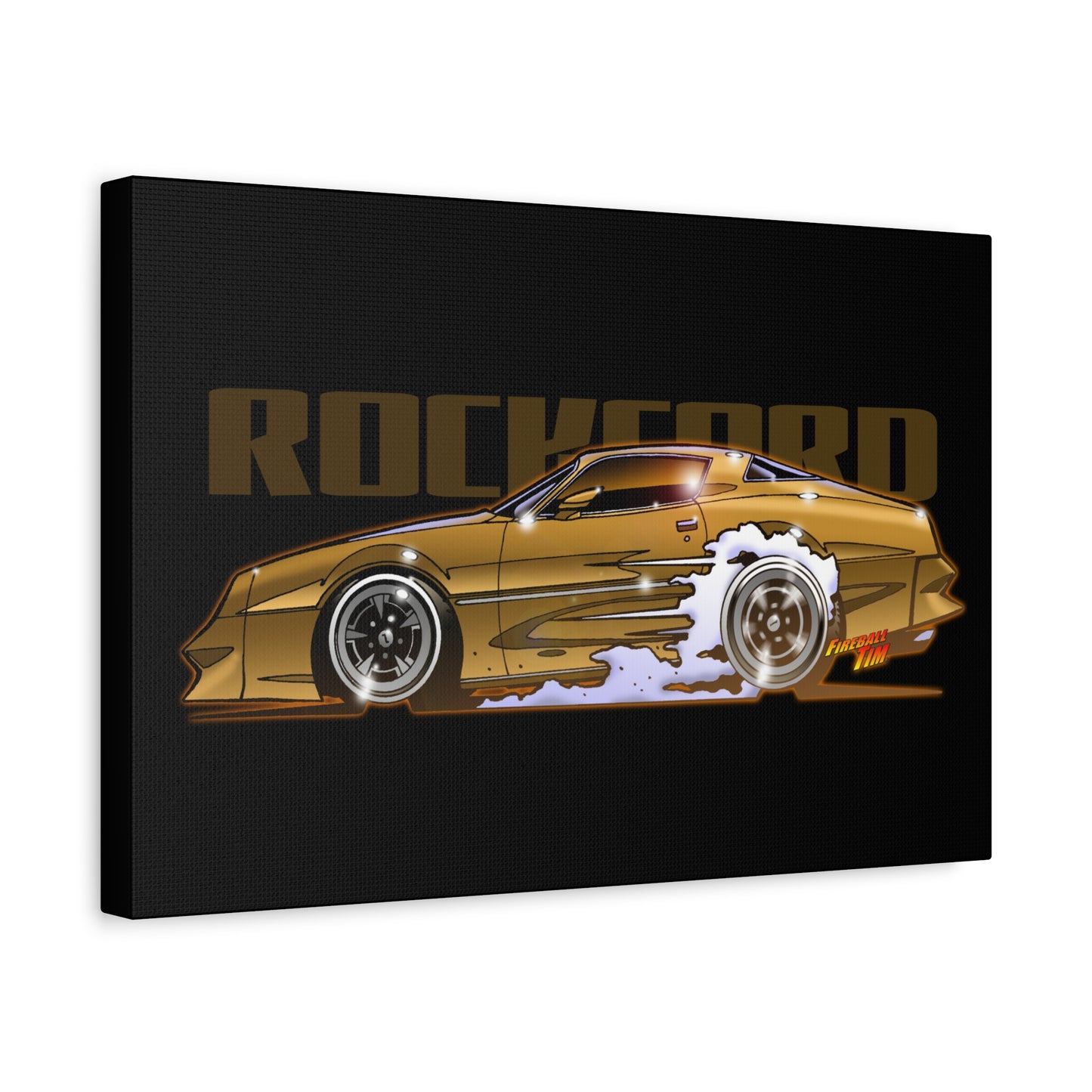 ROCKFORD FILES Pontiac Firebird Fireball Art Canvas Wall Print