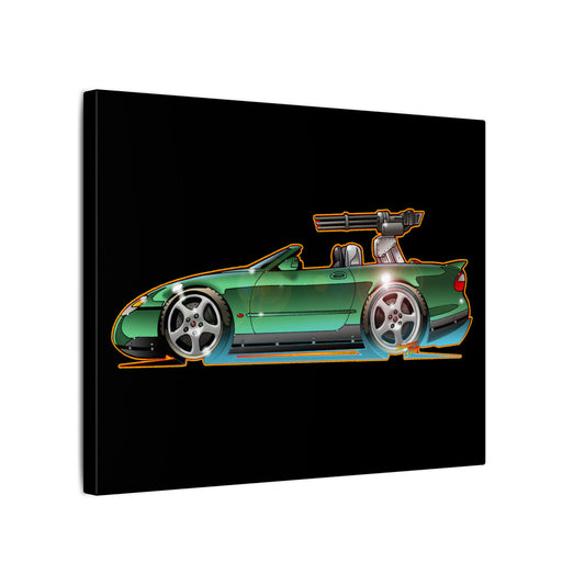 DIE ANOTHER DAY ICE JAGUAR James Bond Fireball Art Canvas Print - 11x14