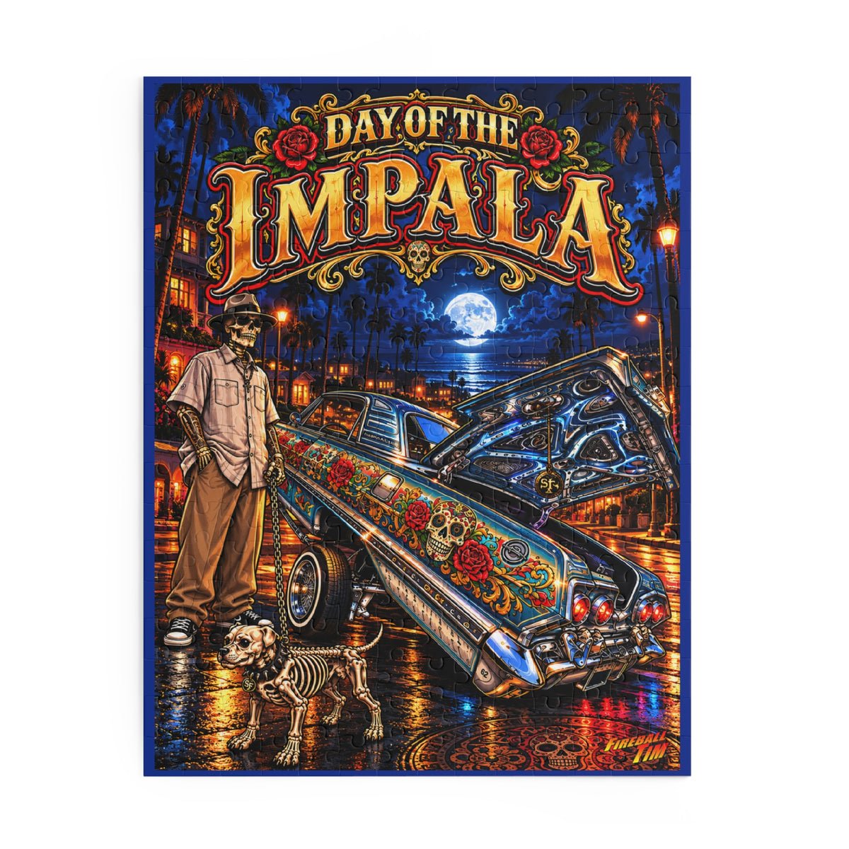 DAY OF THE IMPALA Halloween Jigsaw Puzzle — Chevrolet Impala (120/252/500‑Piece)